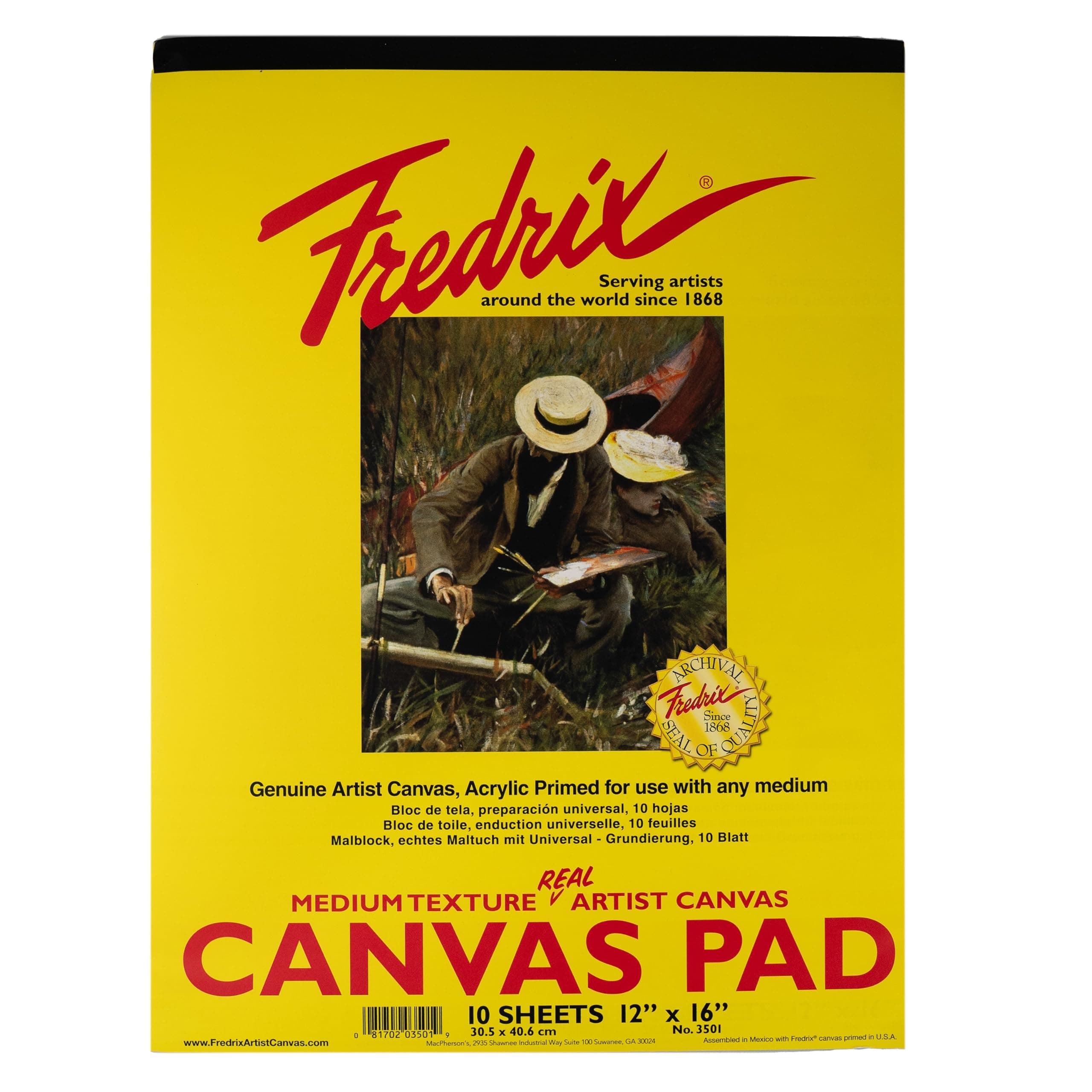 3501 Canvas Pads, 12 by 16-inch