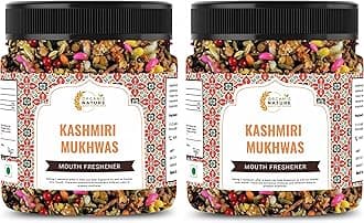 Organic Nature Kashmiri Fresh Mix Saunf | Mukhwas (Mouth Freshener) Good for Health & Digestion (Jar Pack) (600 Grams (Pack of 2 of 300 Grams))