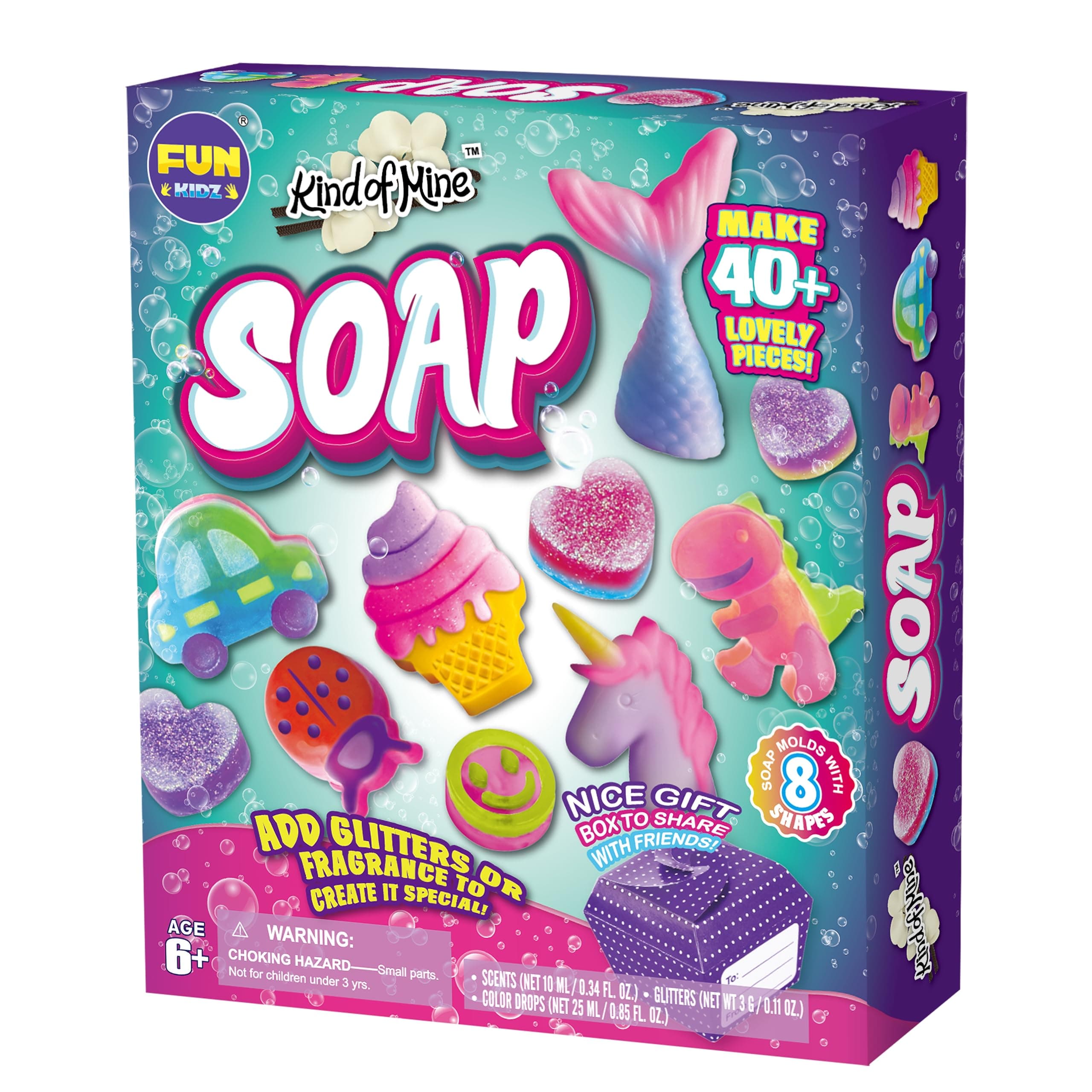 FUN KIDZ Soap Kit, Soap Making Kit for s for All Ages DIY Crafts Kits STEM Science Activity Gift for Girls and Boys