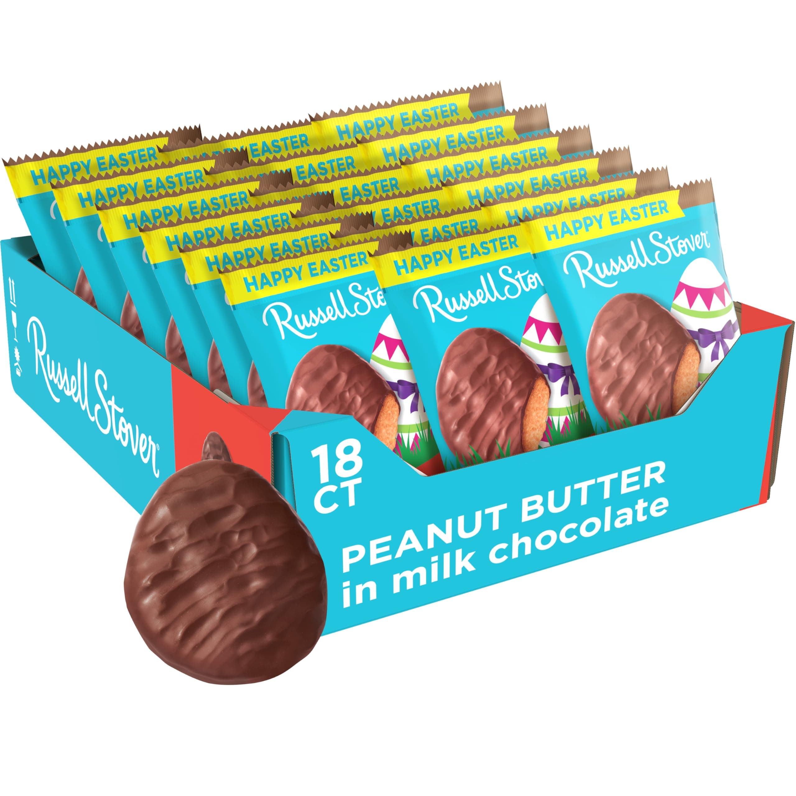 Easter Peanut Butter Milk Chocolate Easter Egg, 1.3 oz each
