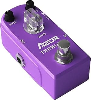 AZOR Tremolo Guitar Effect Pedal Analog Tremolo Pedal for Electric Guitar True Bypass Aluminium alloy case