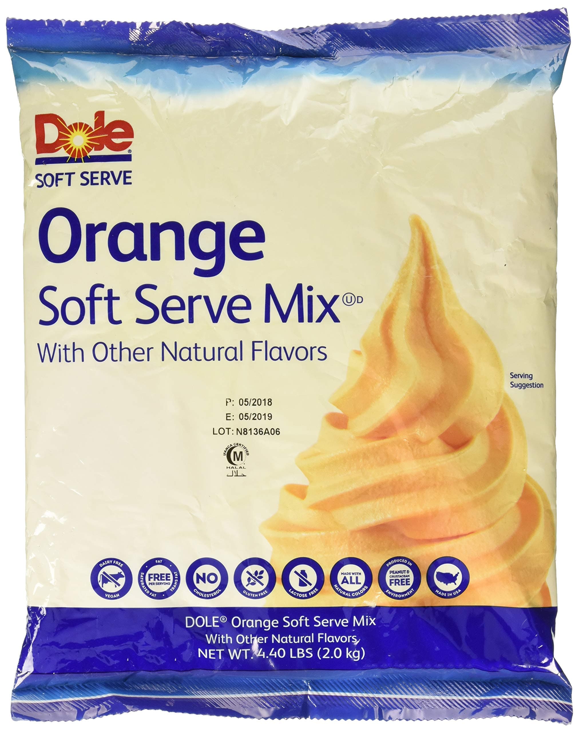 Soft Serve Mix, Orange, 4.40 Pound