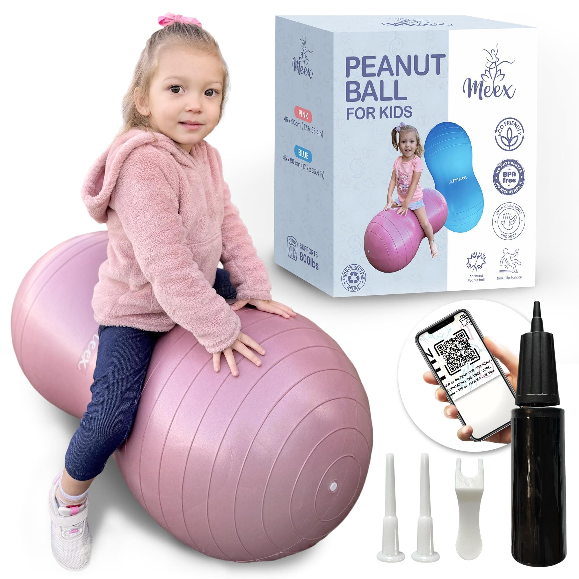 Meex ピーナッツボール 子供用 - 45x90cm