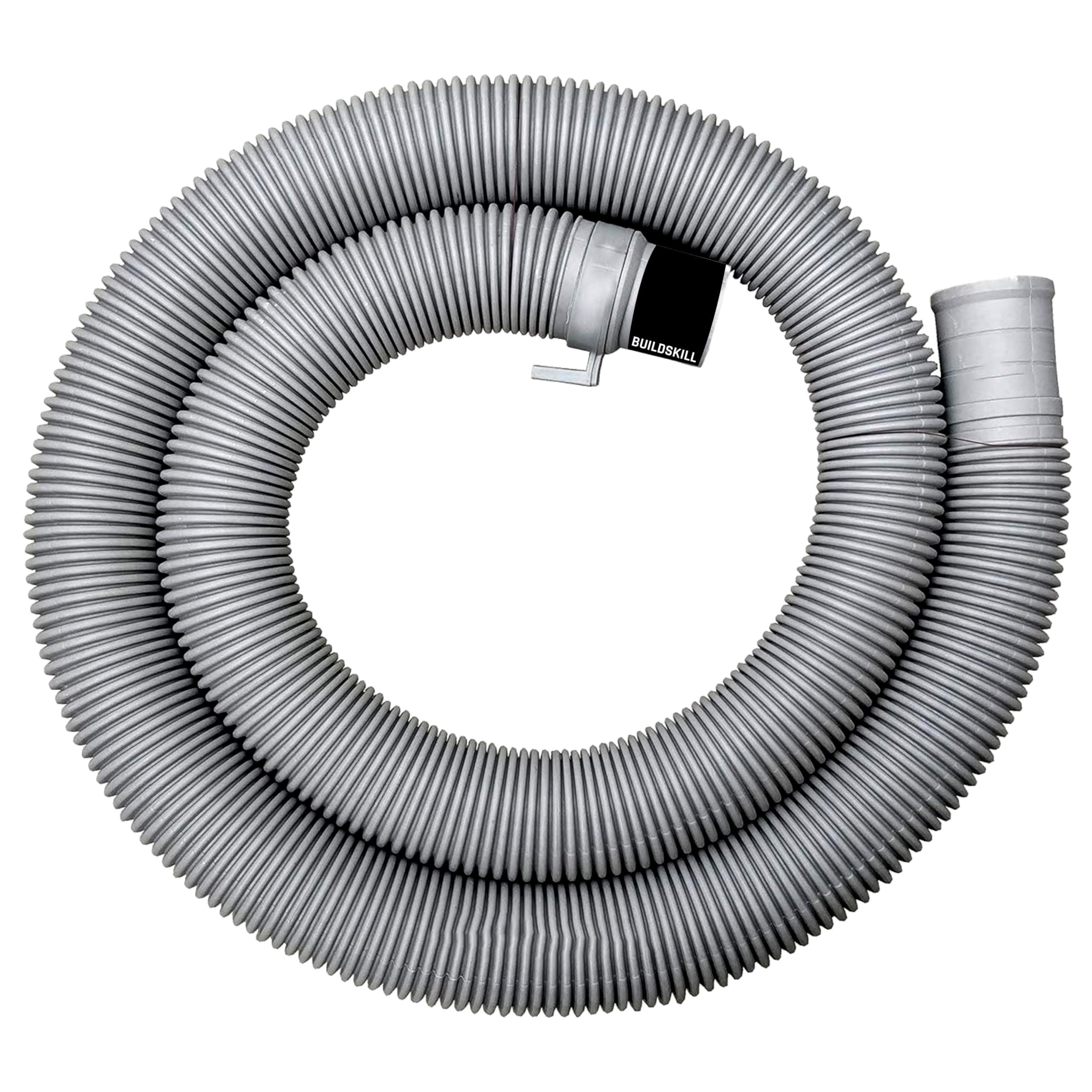 Semi-Automatic Washing Machine Drain Pipe 4M, Leak Proof Washing Machine Outlet Pipe, Washing Machine Drain Pipe Extension, Solid Built Flexible pipe, Robust Drain Pipe, Grey (Pack of 1)