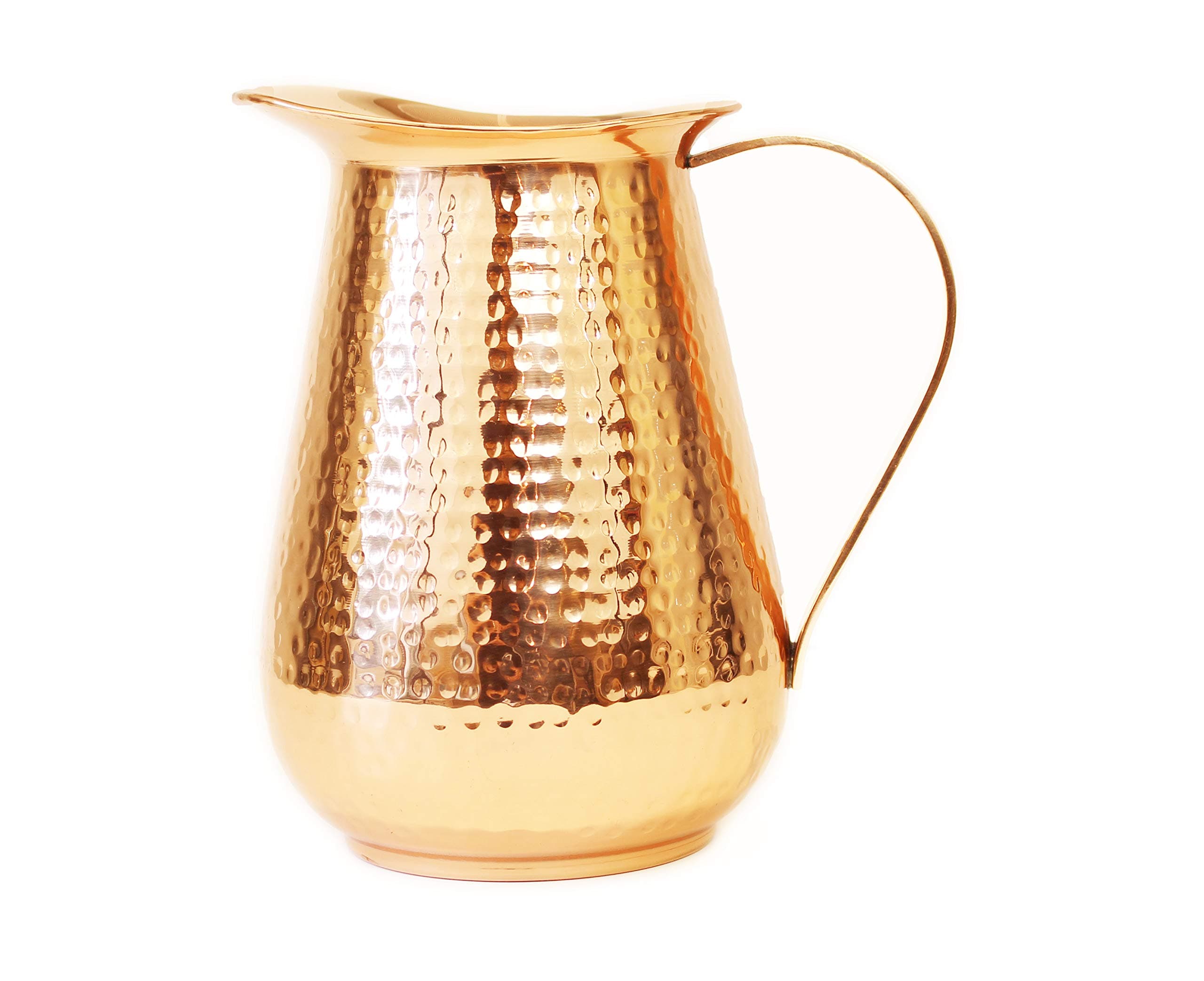 Green Eos Handcrafted 100% Pure Copper Pitcher – Hammered Copper Water Pitcher