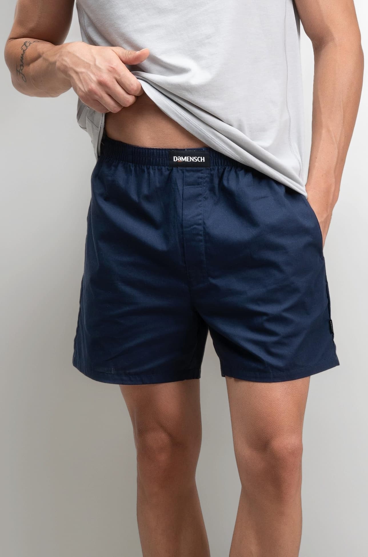 Regular Fit Solid 100% Soft & Durable Cotton Boxer Shorts Dual Pockets Anti-Bacterial Moisture Wicking Microfibre Waistband Ultra-Light Boxers for Men