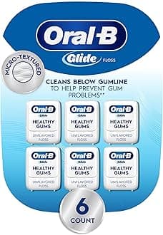 Oral-B Glide Healthy gums, unflavored floss 50M (Pack of 6)