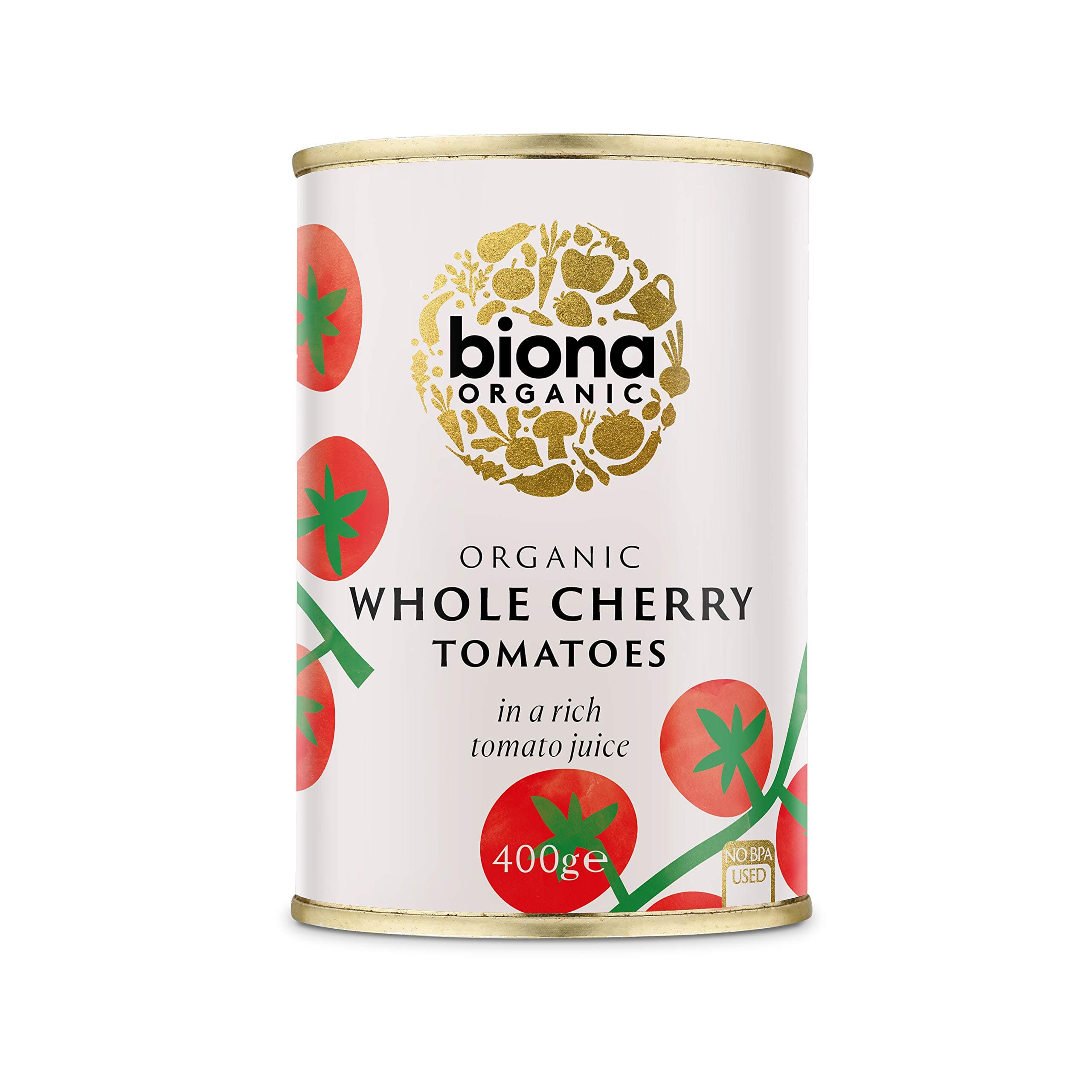 Biona Organic Whole Cherry Tomatoes, 400 g