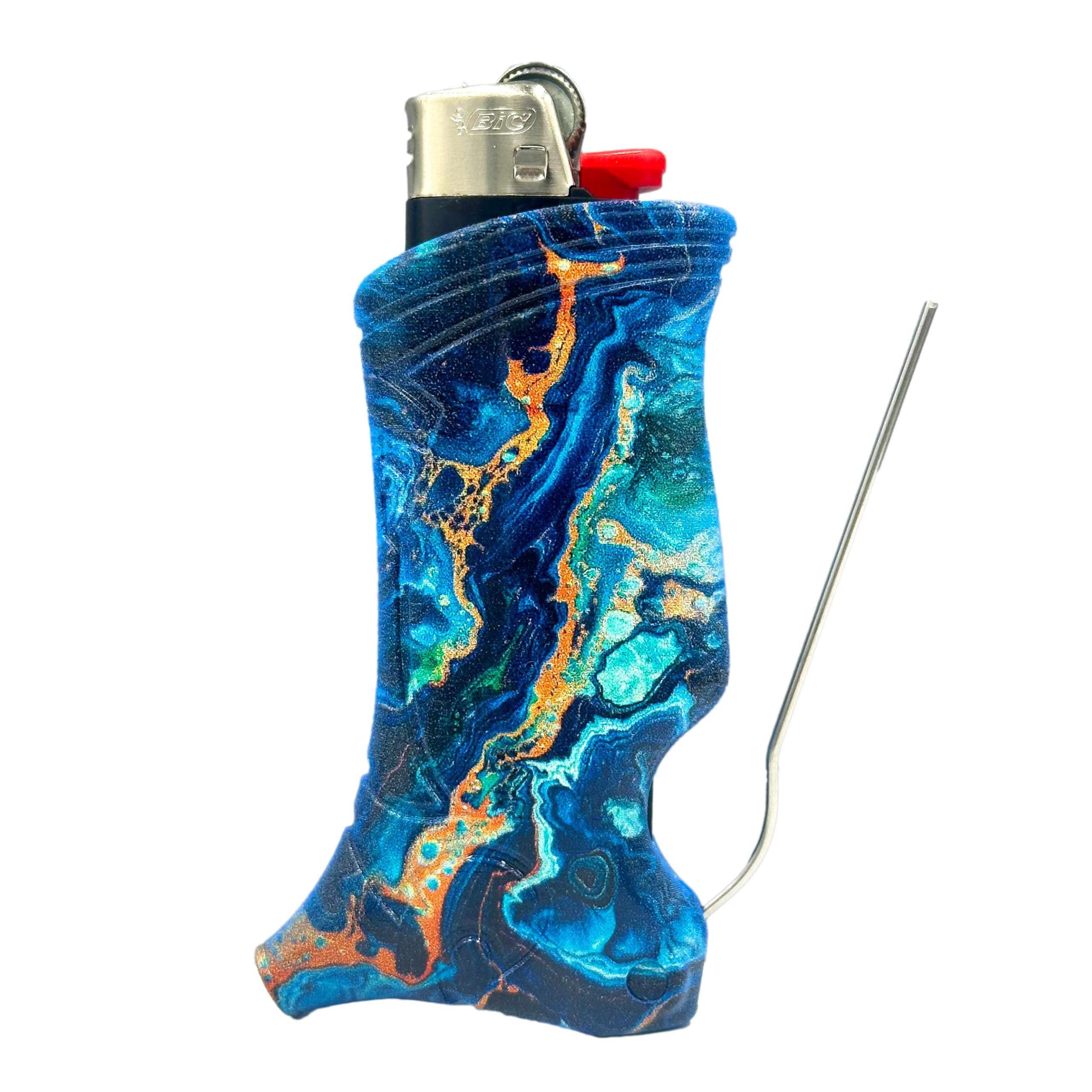 Toker Poker - Bic Lighter Case Multi Tool, Earth Echo Design, All Inclusive Tool for Camping and Other