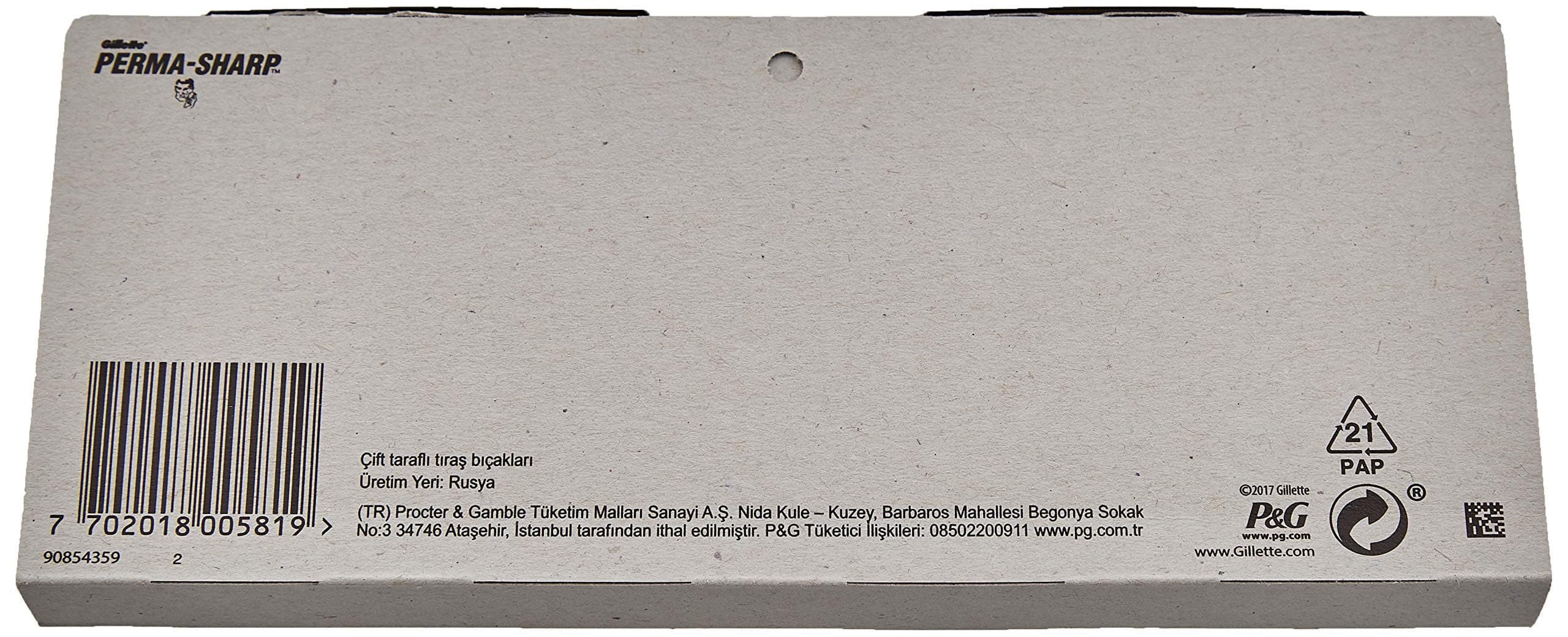 Perma-Sharp Double Edge Safety Razor Blades, 100 Count, (20 packs of 5 blades on a display card)