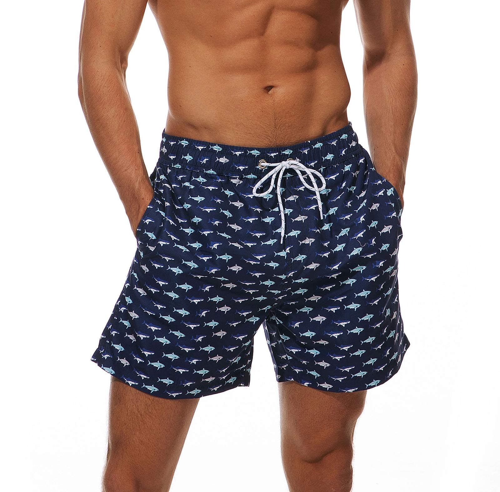 Men's Swim Trunks with Mesh Lining Short Bathing Suit Quick Dry Boardshorts with Pockets