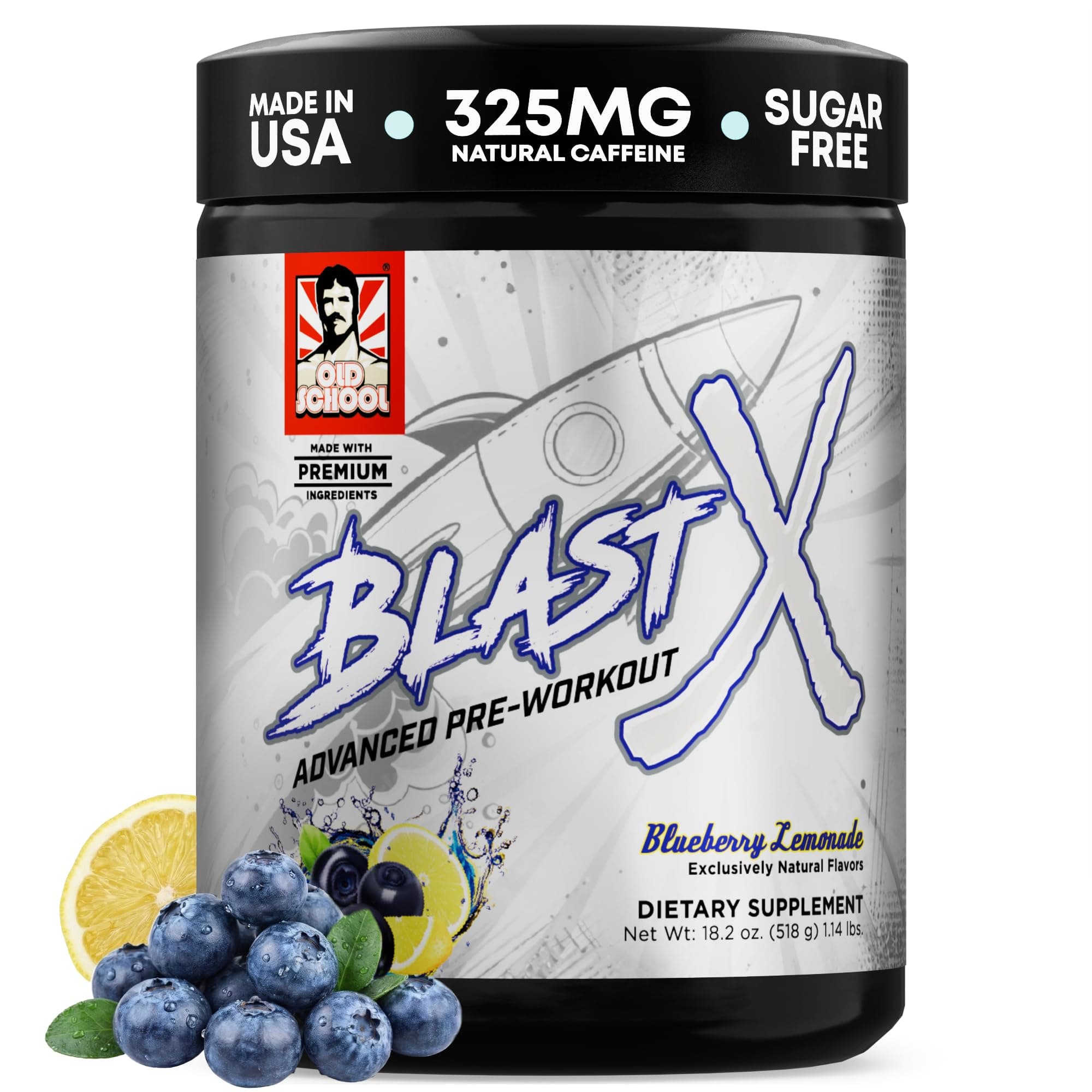 Blast X Advanced Pre Workout Powder, Intense Energy Booster Preworkout for Men & Women | Blueberry Lemonade, 20 Servings
