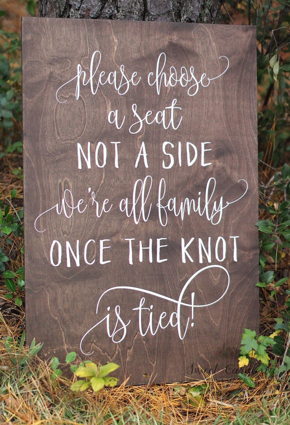 Choose a Seat Not a Side Sign Rustic Wedding Sign No Seating Plan Sign for Wedding
