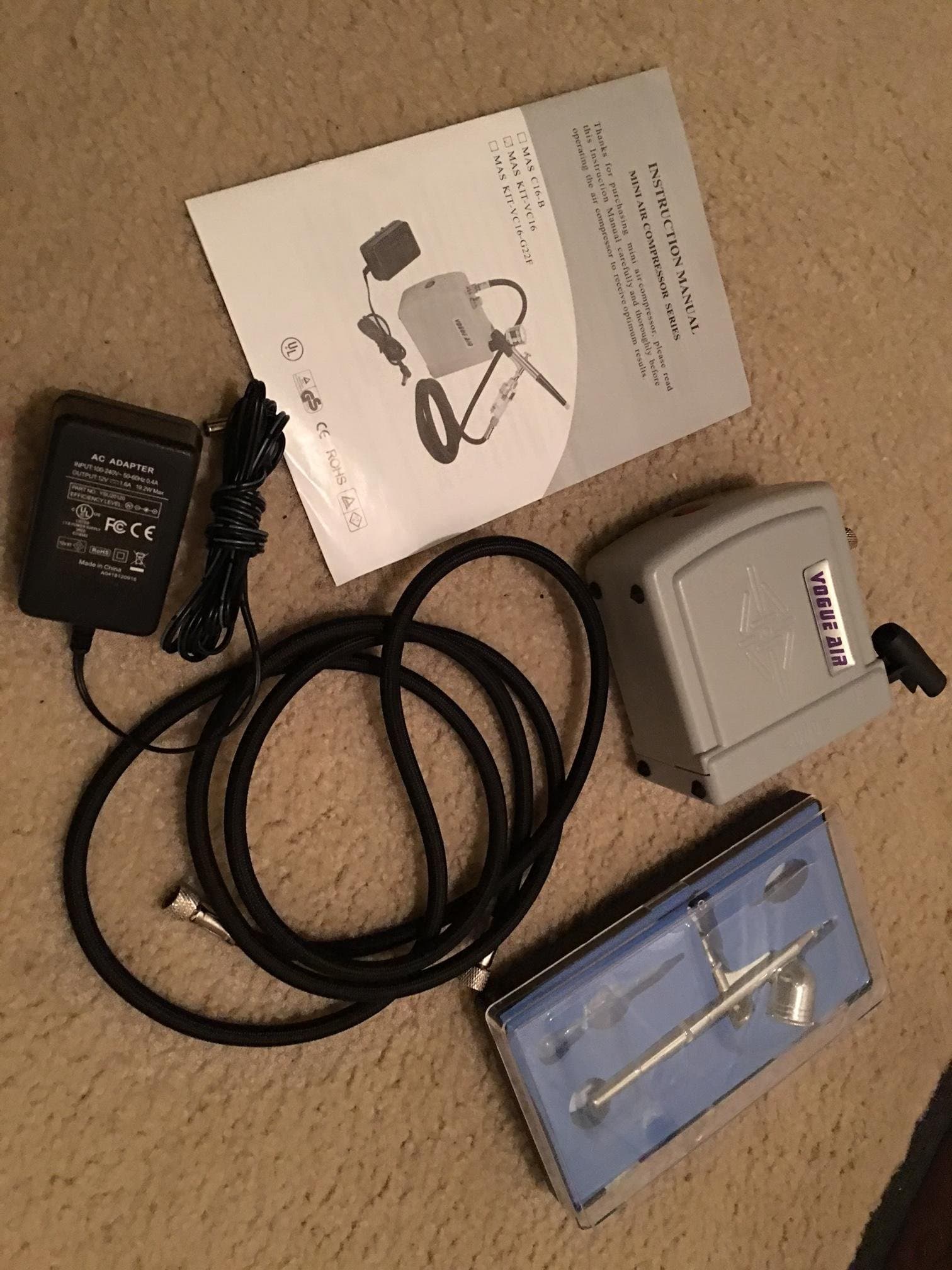 Airbrush Kit Compressor Air Brush Decorating Nail Hobby