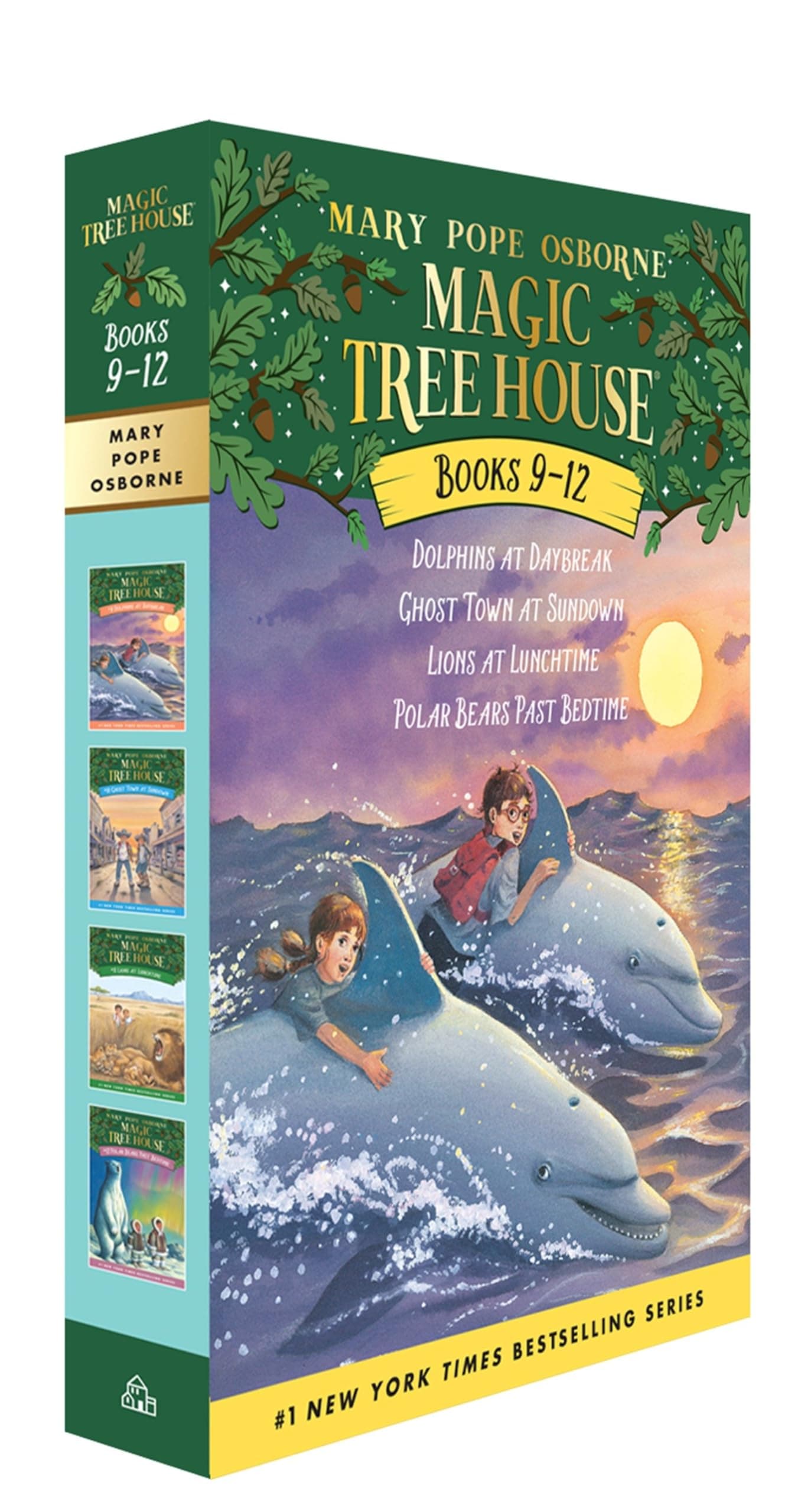 Magic Tree House Boxed Set, Books 9-12: Dolphins at Daybreak, Ghost Town at S...