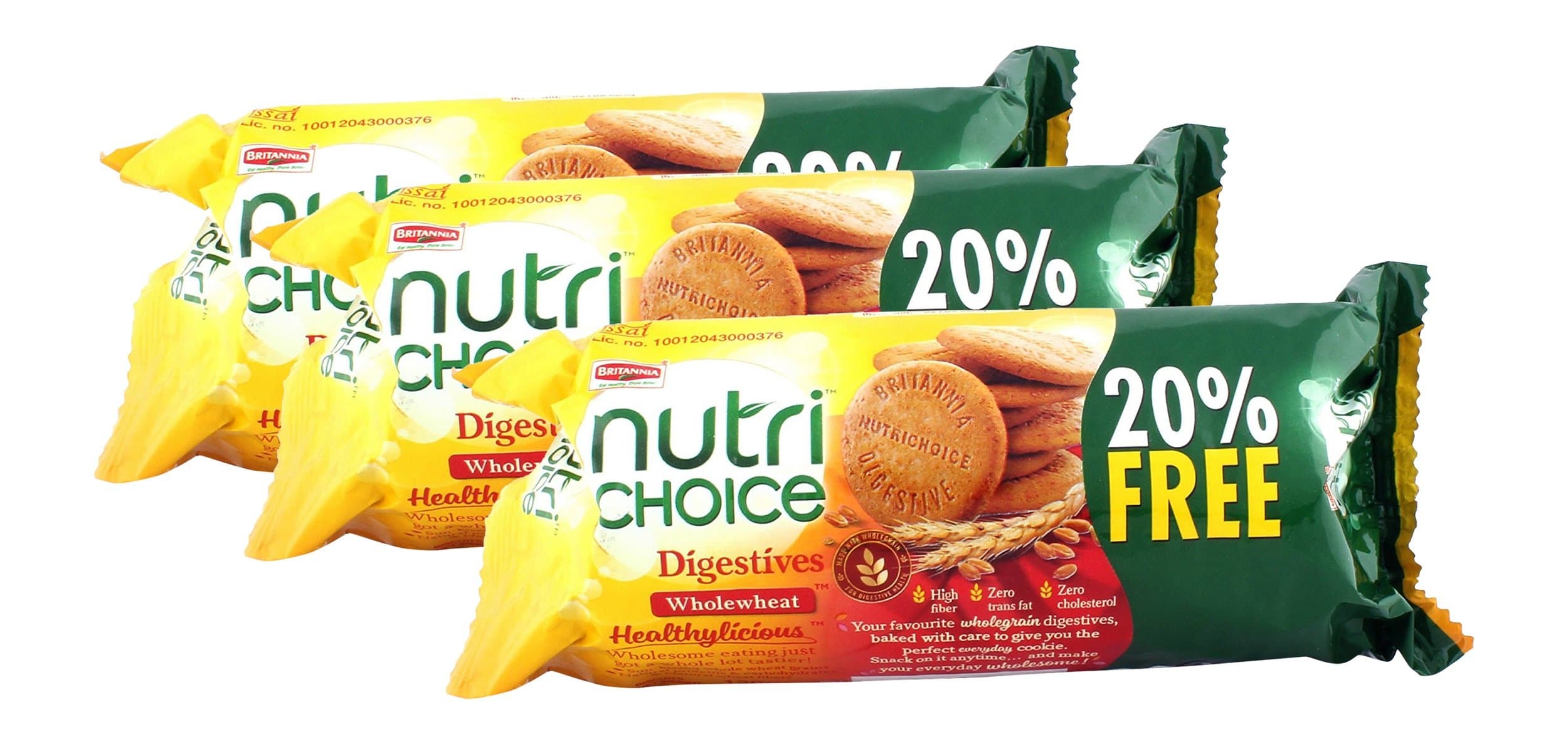 Britannia Spar Combo - Nutri Choice Digestive Biscuit, 100g (Pack of 3) Promo Pack
