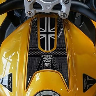 3D Sticker Motorcycle Tank Pad Protection and Decoration in Resin Compatible with Triumph Street Triple 765 RS 2023-2024