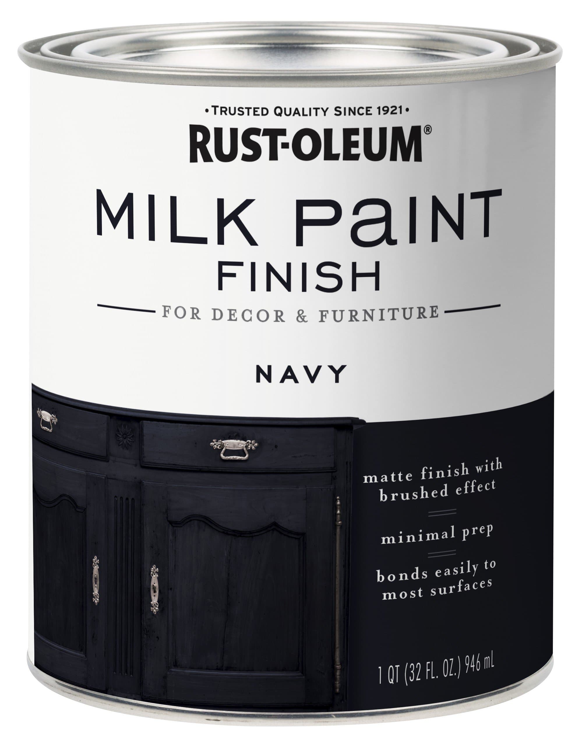 Rust-Oleum 331051 Milk Paint Finish, Quart, Navy