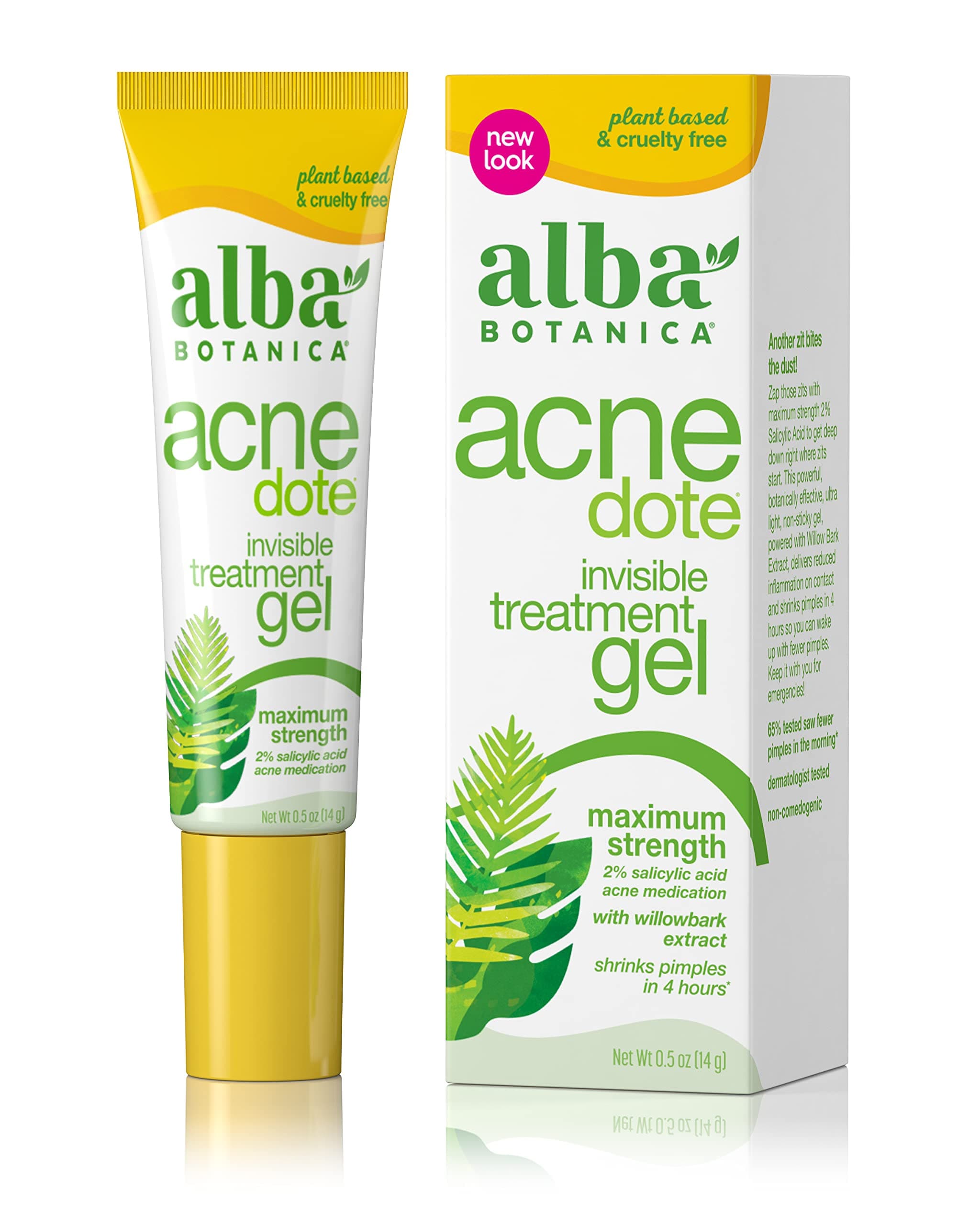 Alba Botanica Acnedote Maximum Strength Invisible Treatment Gel, 0.5 Oz