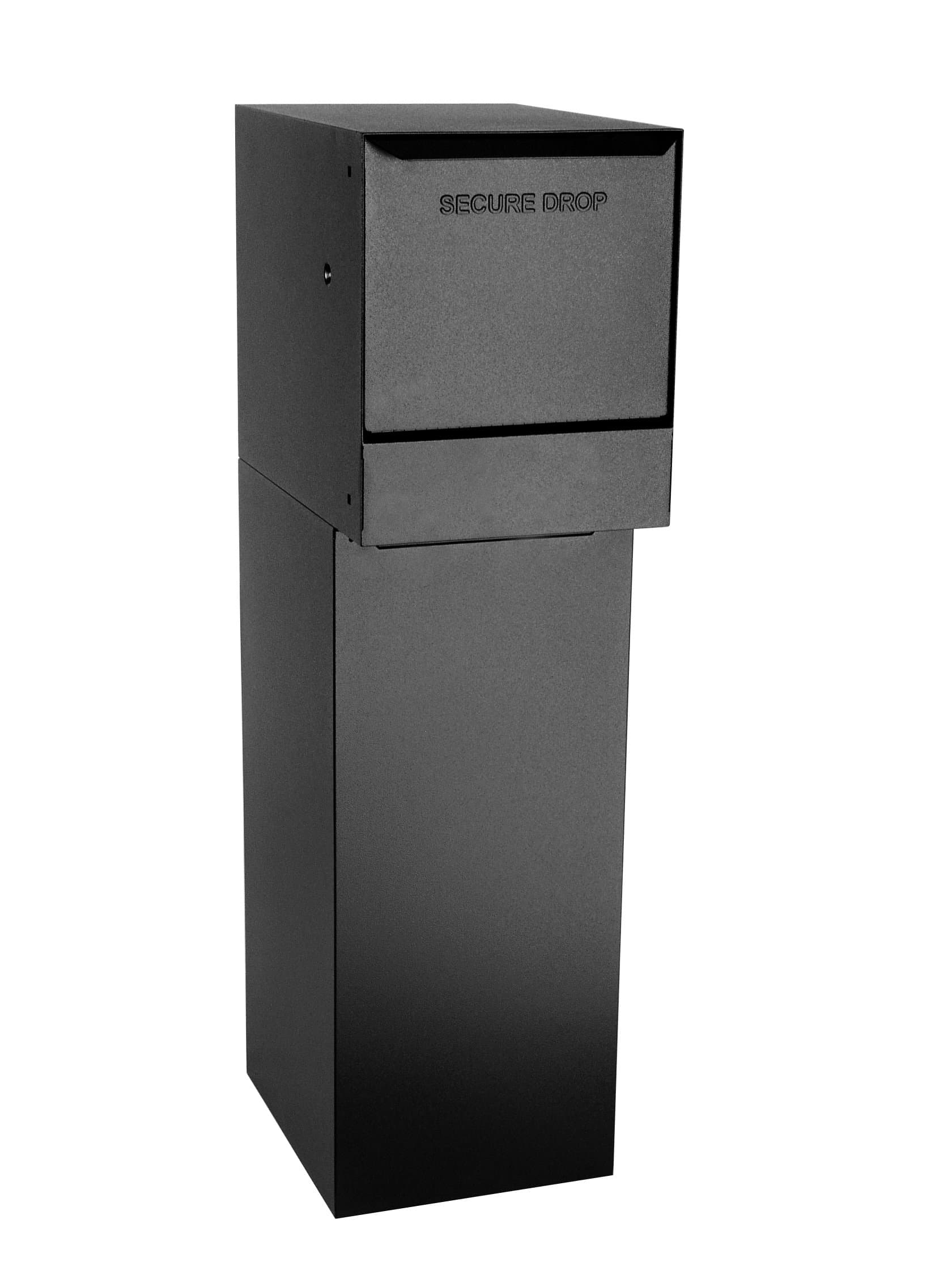 dVault® Wall Mount Package Drop Plus DVWM0062SA Secure Locking Mail/Package Drop (Black)