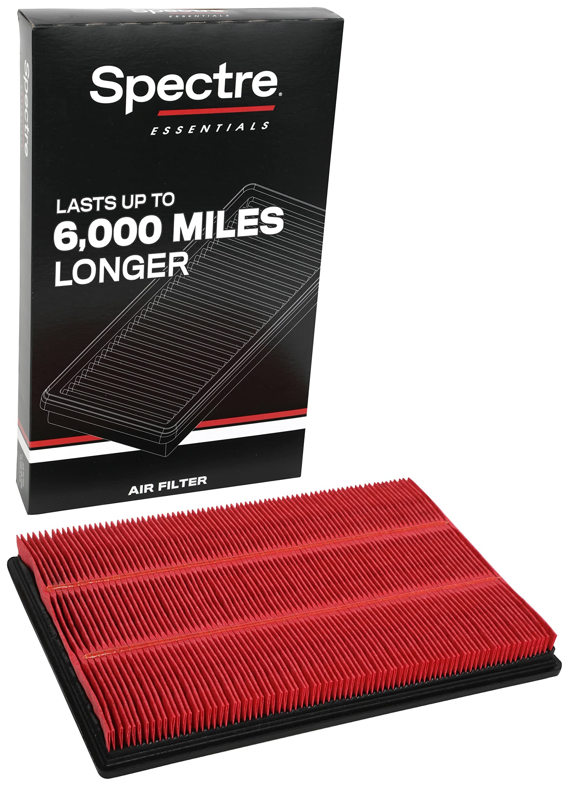 Spectre Essentials Engine Air Filter by K&N: Premium, 50-Percent Longer Life: Fits Select 2002-2019 RAM V8 (1500, 2500, 3500, 4000), SPA-2247