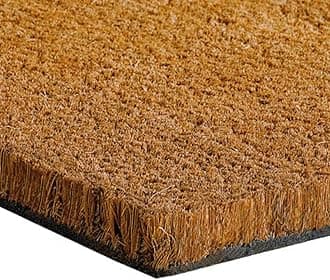 FloorPro Living Coir Matting for Entrances - Tough Bristles - Doorway Coconut Entrance Mat Strips - Cut to Size - Doormats (0.4m x 0.6m (40cm x 60cm))