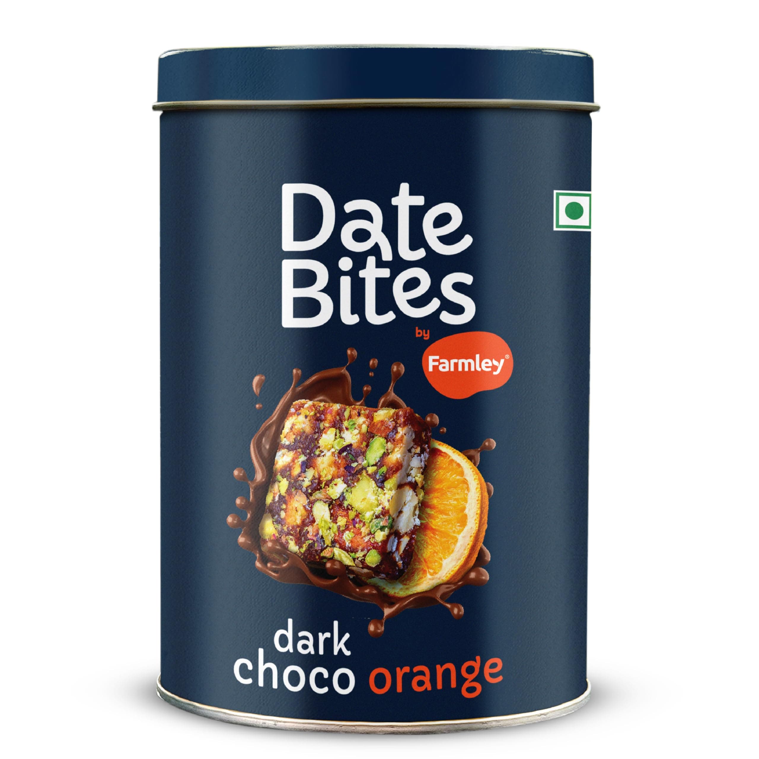 Farmley Date Bites Protein Bars Dark Choco Orange | Energy Bars with No Added Sugar | Dry Fruits, Orange Peel, Cocoa Powder | Healthy Snack Bars 200 g (Pack of 10, 7.05 Oz)