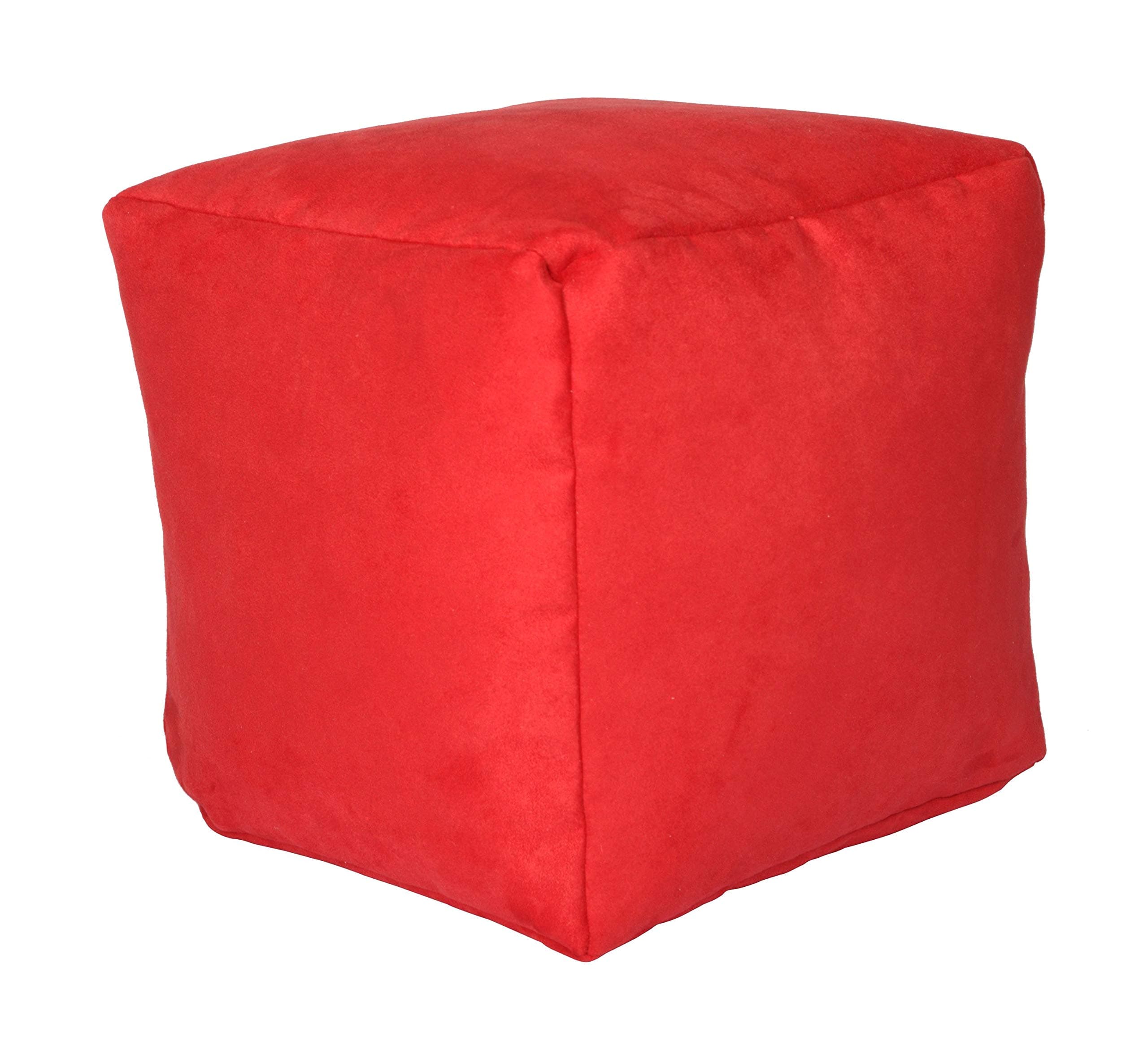 Linke Licardo Cube Seat 40 x 40 x 40 cm with Microfibre Cover, 100% polyester, red