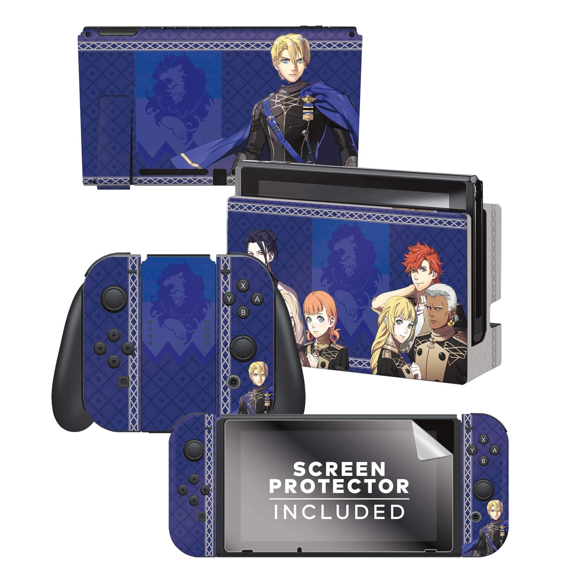 Controller Gear Authentic and Official Licensed Nintendo Switch Skin - Fire Emblem "Blue Lions"