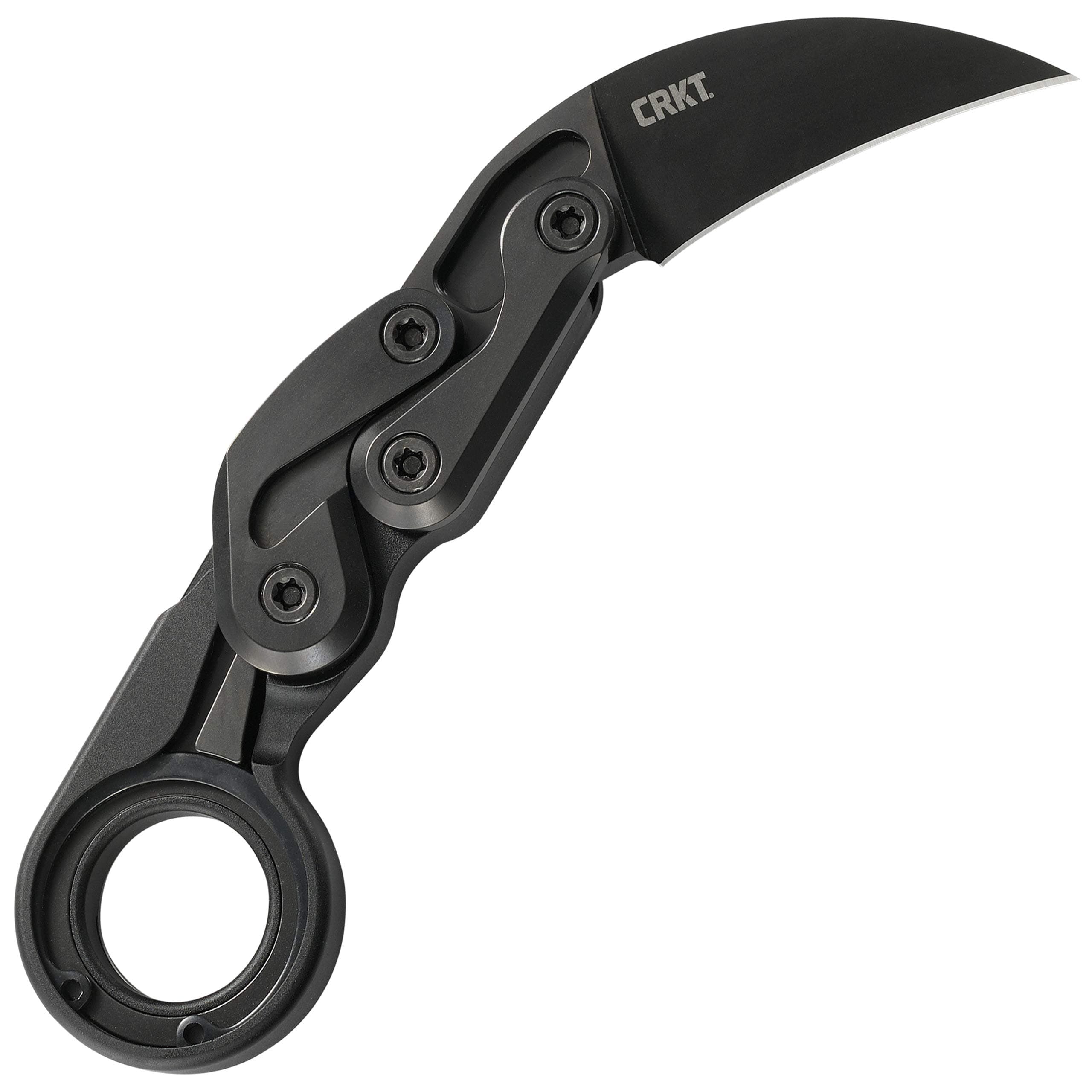 CRKT Provoke Folding Knife with Kinematic: Morphing Karambit, D2 Plain Edge Blade, Aluminum Handle, Pocket Clip, 4040
