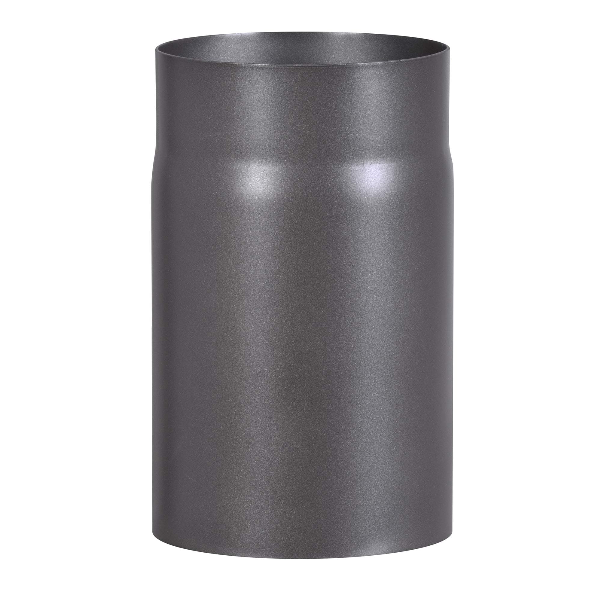 FIREFIX RD150/2 2 mm Thick Steel (Smoke Pipe) in 150 mm Diameter for Stoves and Fire Pits, Senotherm, Dark Grey, 250 mm Long, Black