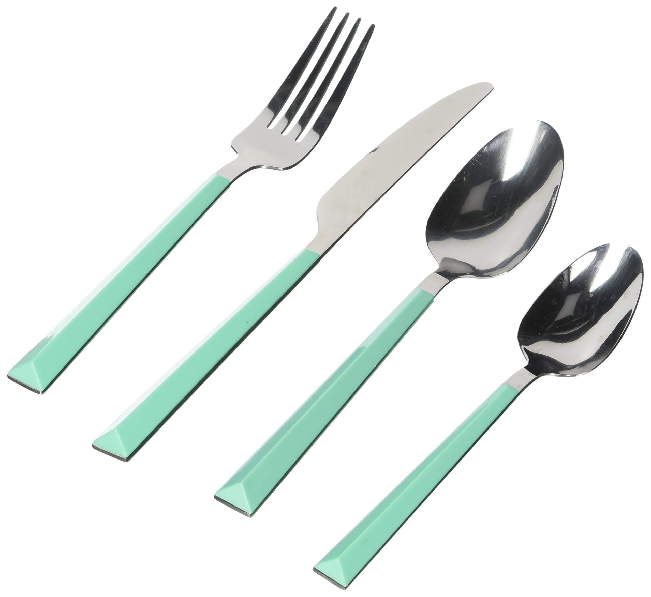 Hamilton Forge Tomodachi TMF74616TC 16 Piece Dali Turquoise Dinner Set, Turquoise