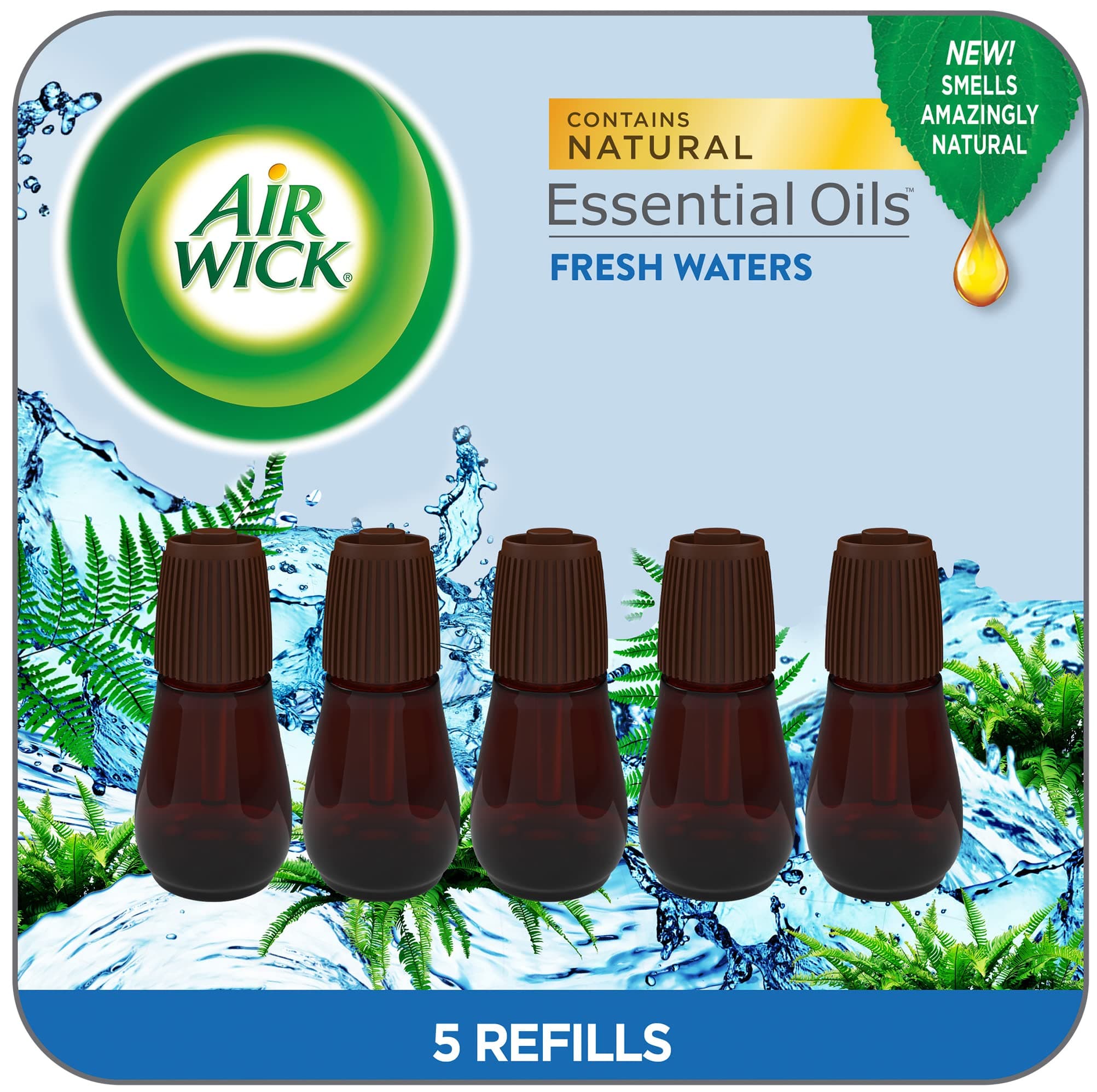 - Essential Mist Refill, 5 ct, Fresh Waters, Essential Oils Diffuser, Air Freshener