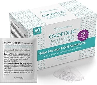 Ovofolic Inositol Supplement - Myo-Inositol and D-Chiro Inositol Plus Active Folate- Ideal 40:1 Ratio - 30 sachets