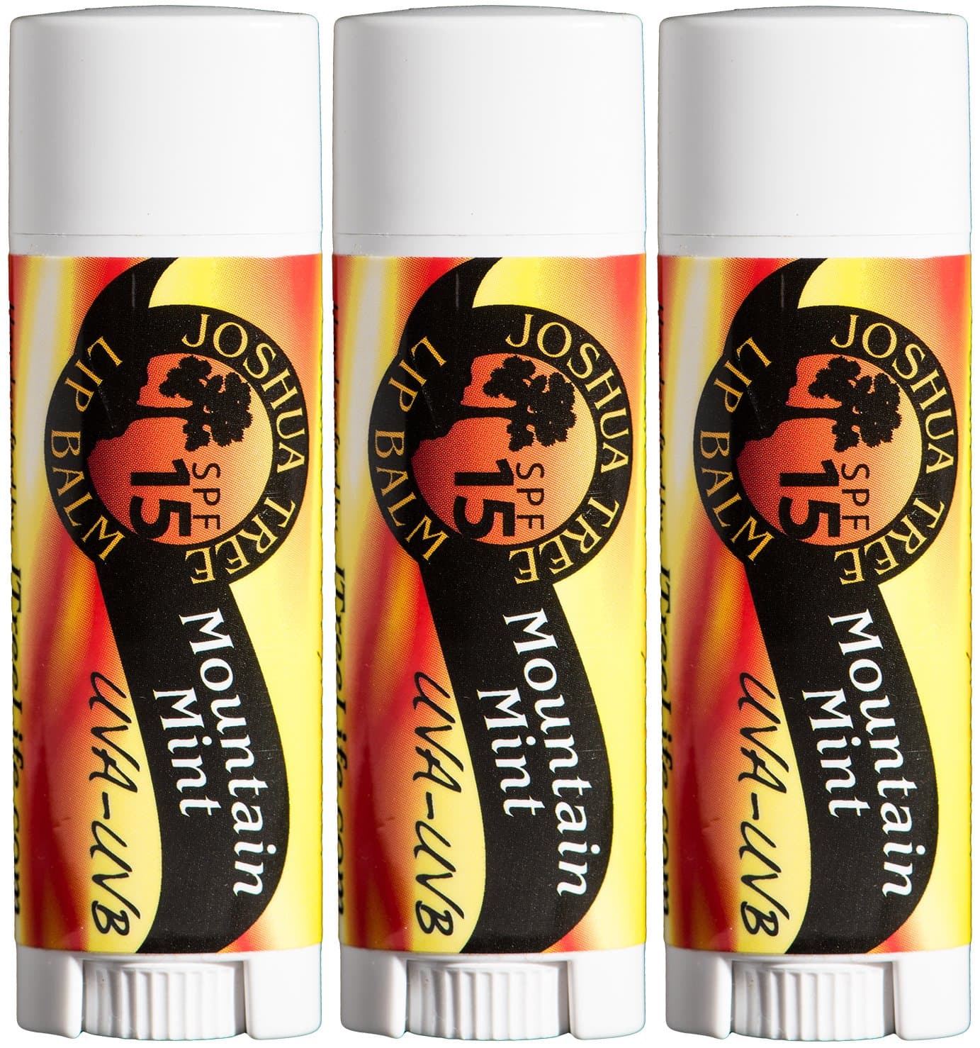 Mountain Mint SPF 15 Organic Lip Balm (Pack of 3)
