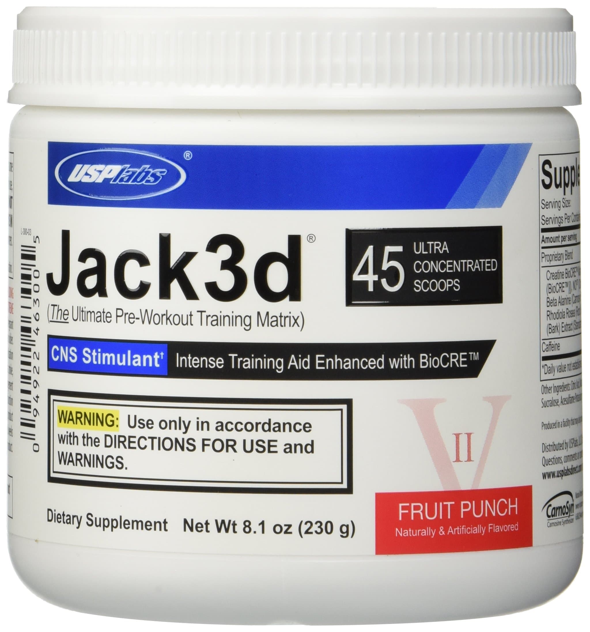 USP Labs Jack3D Advance Fruit Punch, 230 g