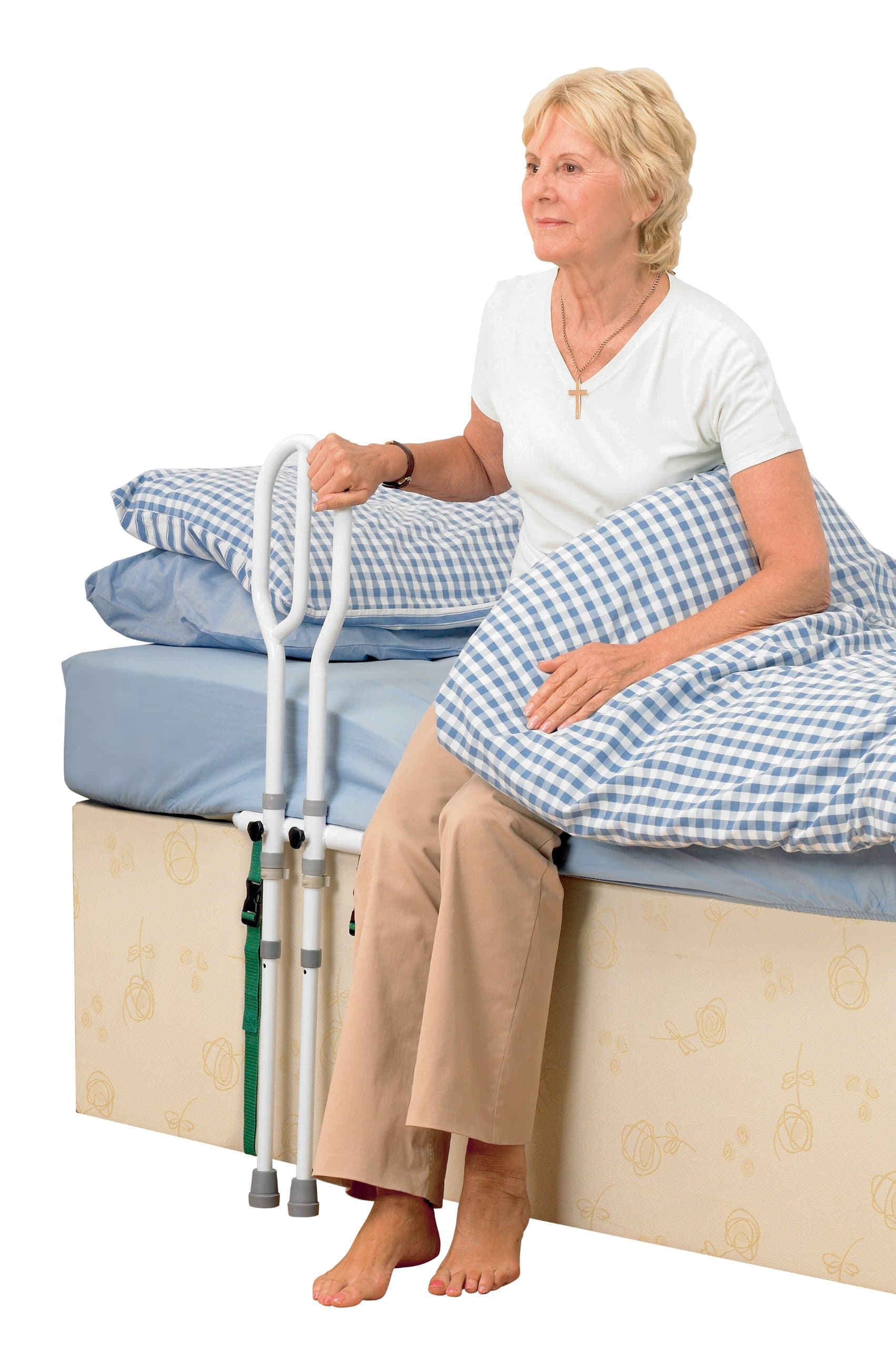 HOMECRAFT Bed Grab Rail – Height-Adjustable Assist Handle for Elderly & Disabled – Sturdy Non-Slip Support for Mobility & Stability – Easy to Assemble, Fits Most Beds for Safe Transfers