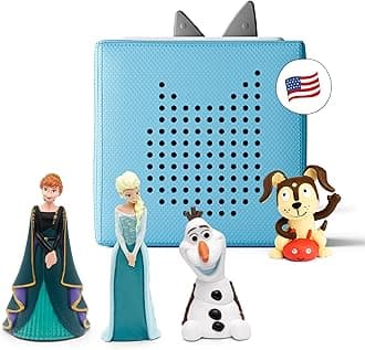 Toniebox 1 Audio Player Bundle with Elsa, Anna, Olaf, and Playtime Puppy - Light Blue [Discontinued]