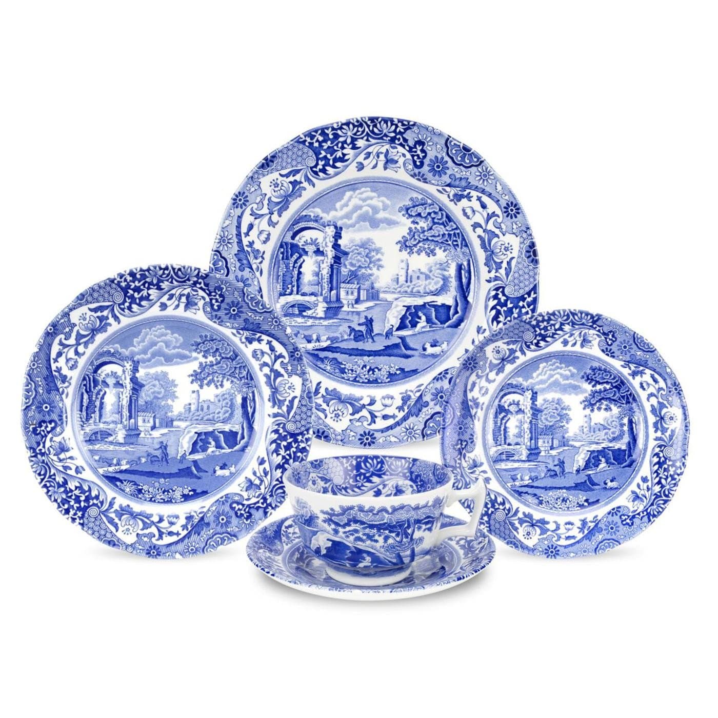 Royal Worcester Spode Blue Italian 5-Piece Place Setting