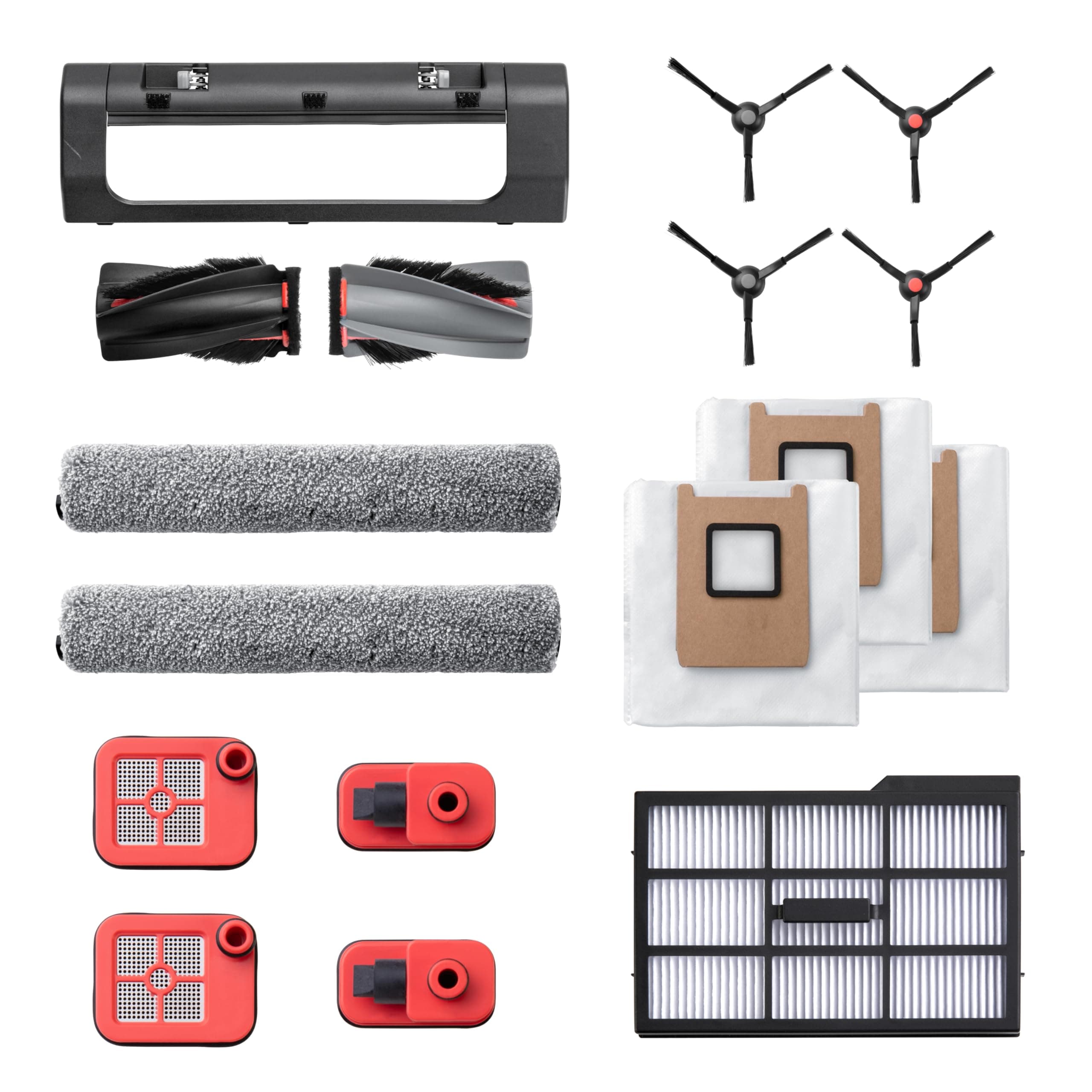 Accessory Kit, Side Brush, Filter, Roller Brush for RoboVac, Dust Bag, Dirty Water Tank Filter Compatible for Omni E25/E28