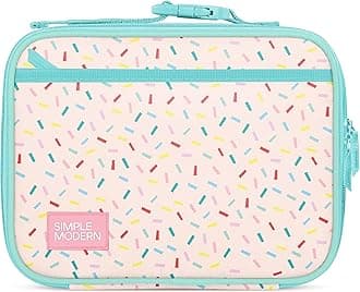 Simple Modern Kids Lunch Box for School | Reusable Insulated Lunch Bag for Toddler, Girl, and Boy | Meal Containers with Exterior & Interior Pockets | Hadley Collection | Confetti
