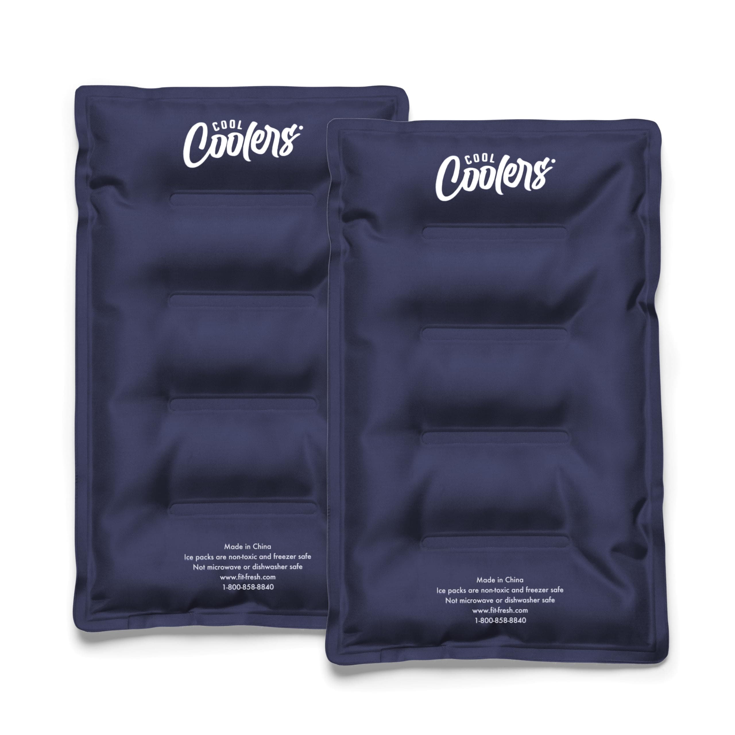 Cool Coolers 2 Pack Soft Ice Packs for Cooler, Flexible Stretch Nylon, Lunch Box Ice Packs, Ice Packs for Lunch Boxes