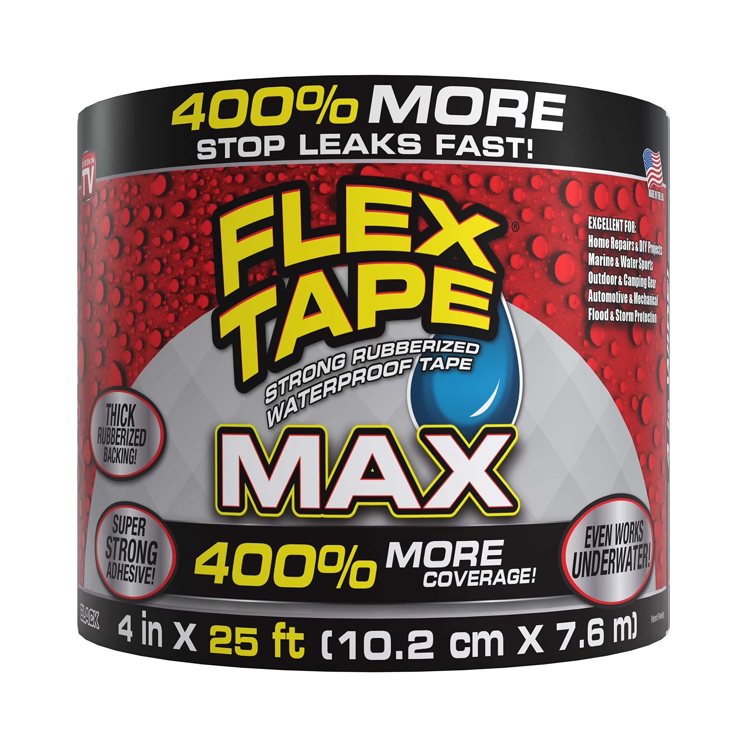Flex Tape Max Black - 4" x 25'