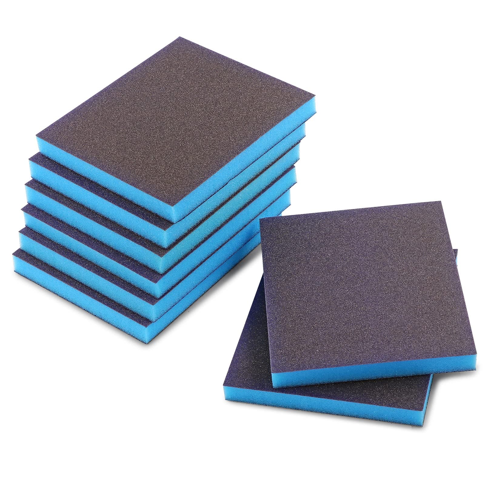 8Pcs 100 Grit Sanding Sponge, Jamiikury Medium Sanding Blocks Washable and Reusable, Wet Dry Sandpaper Sponge for Wood Metal FurniturePaint and Drywall