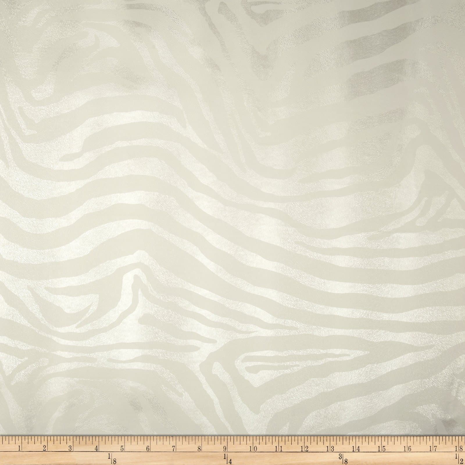 Faux Leather Zebra Pearl Fabric