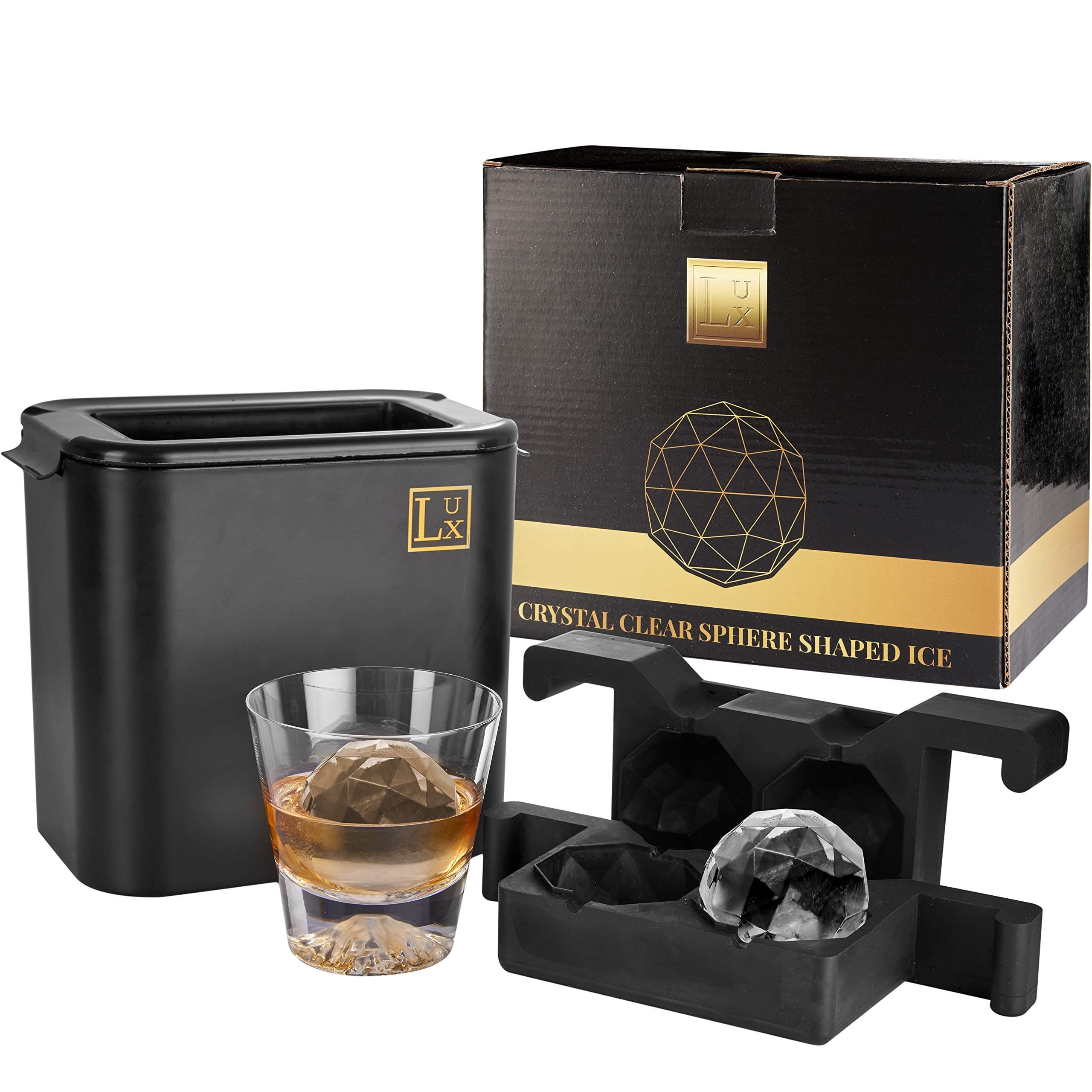 Sphere - Clear Ice Maker, Ice Ball Press - Unique Shape for Whiskey ice ball maker - Large ice cube Maker - Great for ice cube for Cocktails