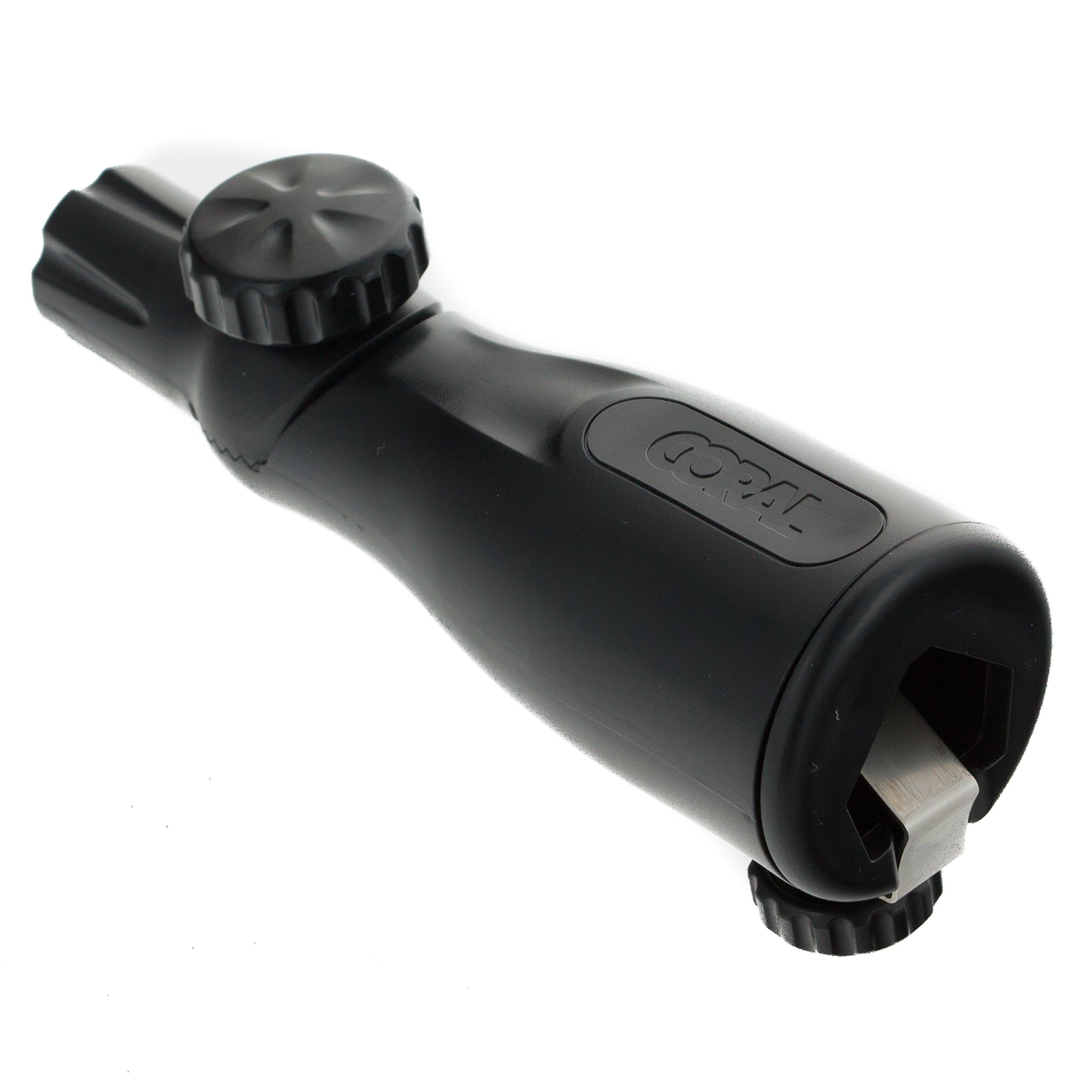 CORAL 50300 Essentials Paint Brush Holder and Tool Extender Adaptor with Adjustable Angles for Extension Poles, Black