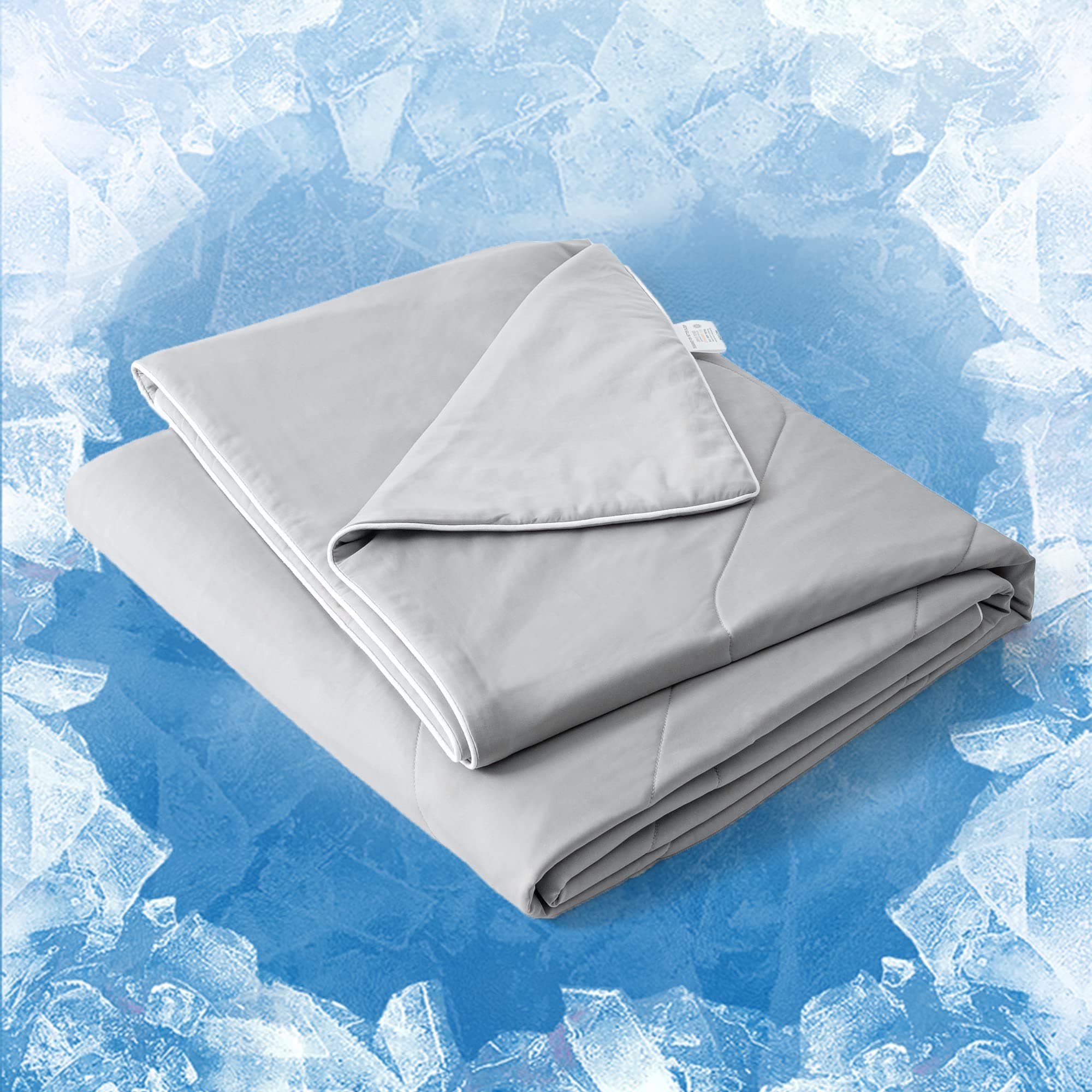 Cooling Comforter Blanket for Hot Sleepers, Cool Comforter with Double Sided Cold Fabric Q-Max 0.44, Light Weight Summer Blanket Throw Twin for Kids Adults, Cool Blanket for Bed Couch, 59"*79", Gray