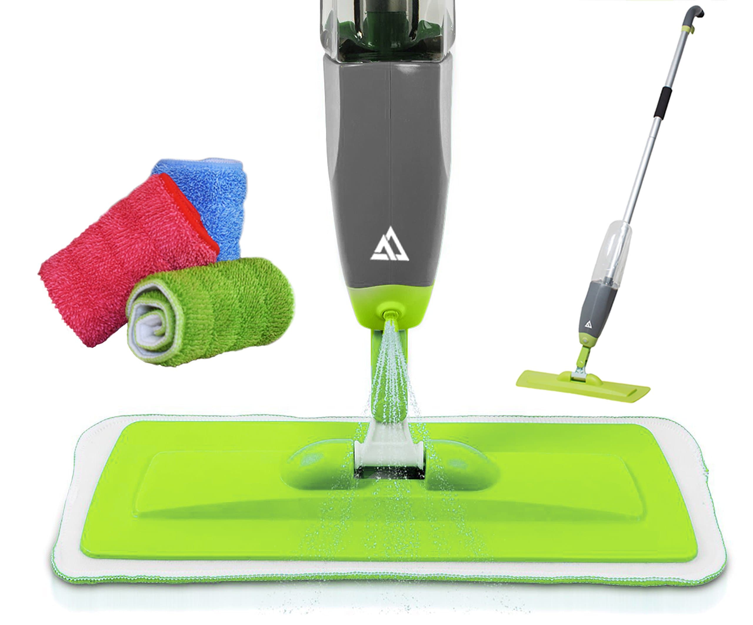 SPRAY MOP KIT WITH INTEGRAL TRIGGER SPRAYING CLEANER by ePine Retail | 3 FREE Replacement pads suitable for laminate, wood, hardwood & tile floors with 600ml Refillable bottle | SAFER THAN STEAM MOPS
