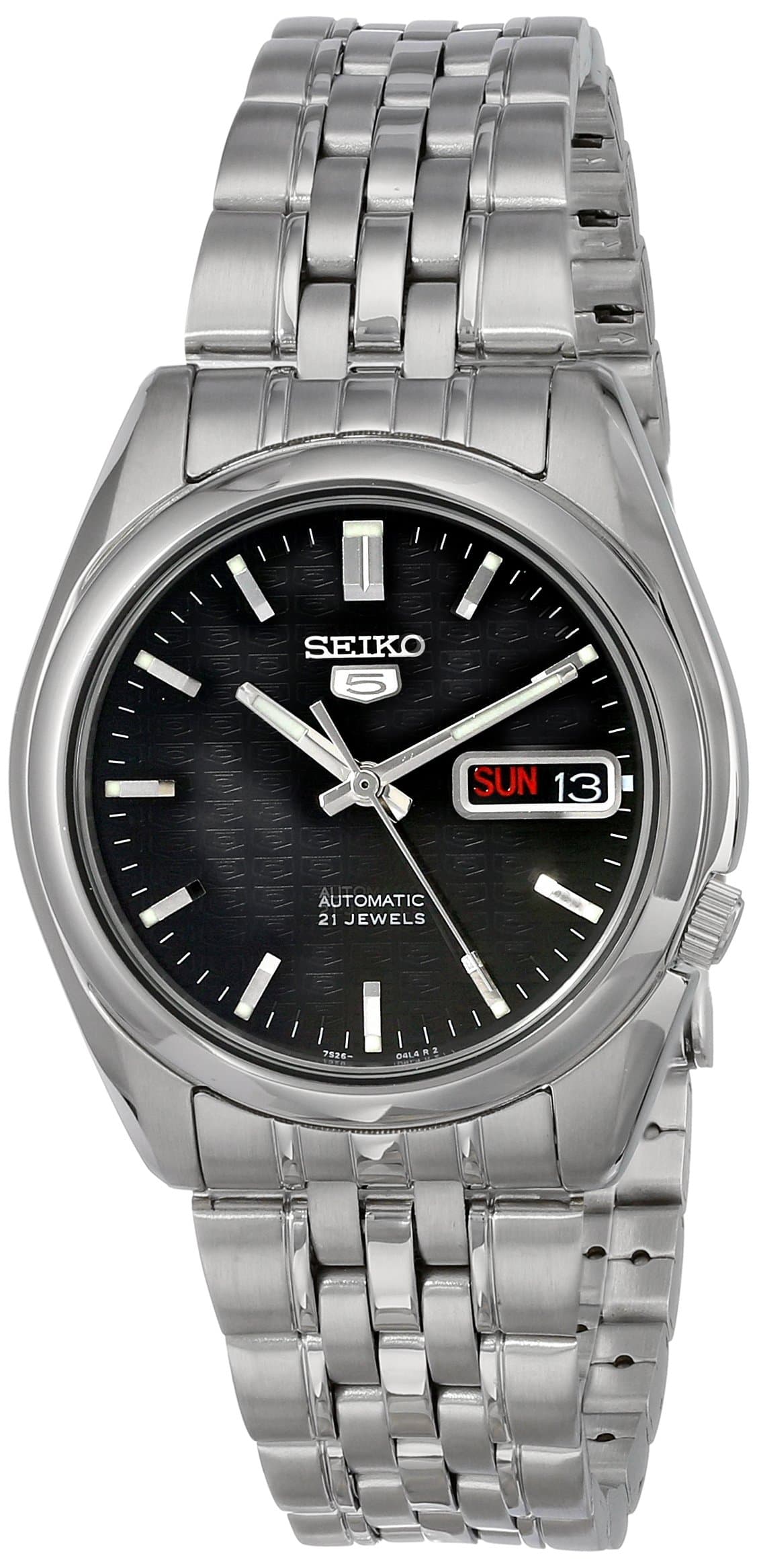 SEIKO Automatic Watch for Men 5-7S Collection - with Day/Date Calendar, Luminous Hands, Stainless Steel Case & Bracelet